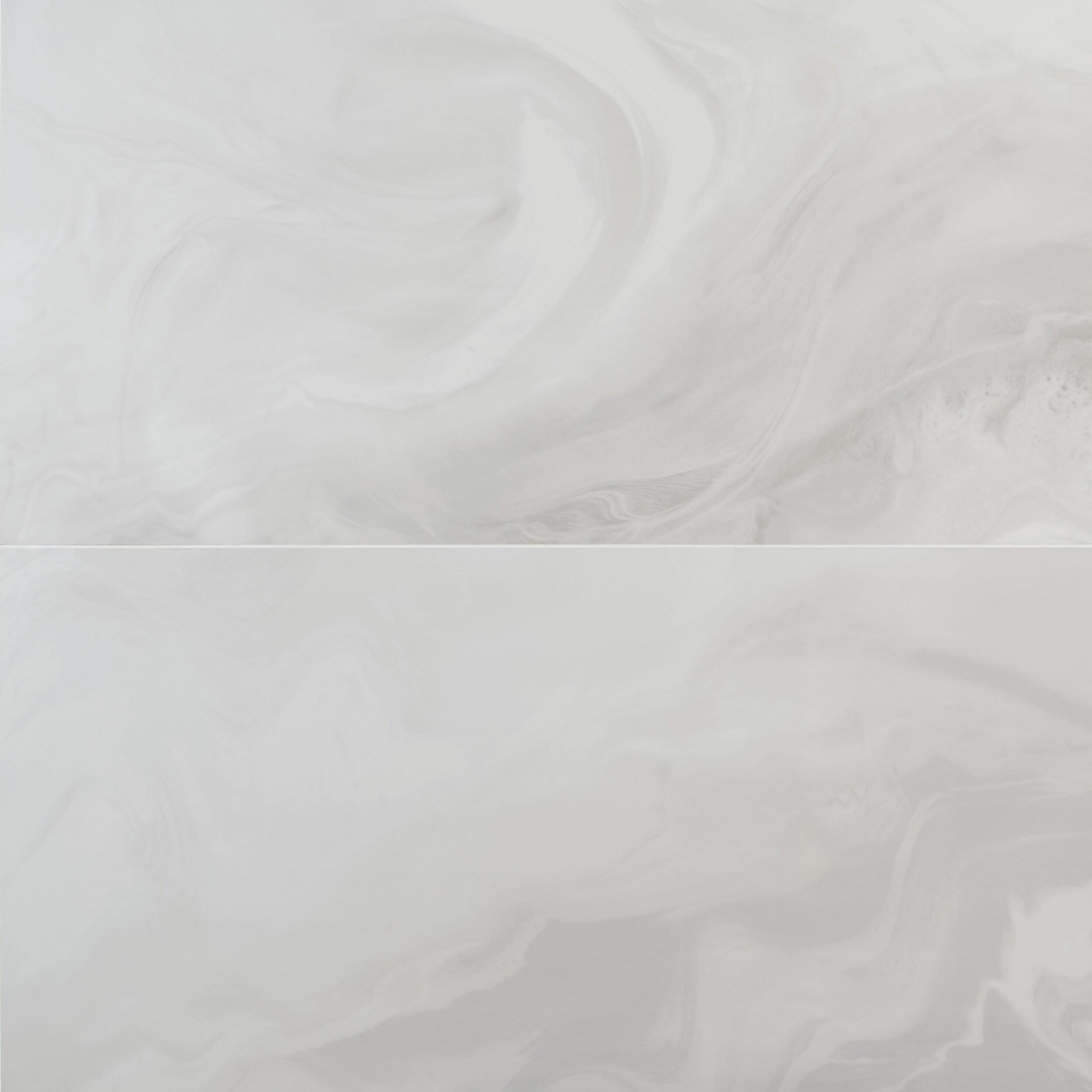 Savannah 23.62 in. x 47.24. in Polished Porcelain Marble Look Floor & Wall Tile (15.49 Sq. Ft./Case)