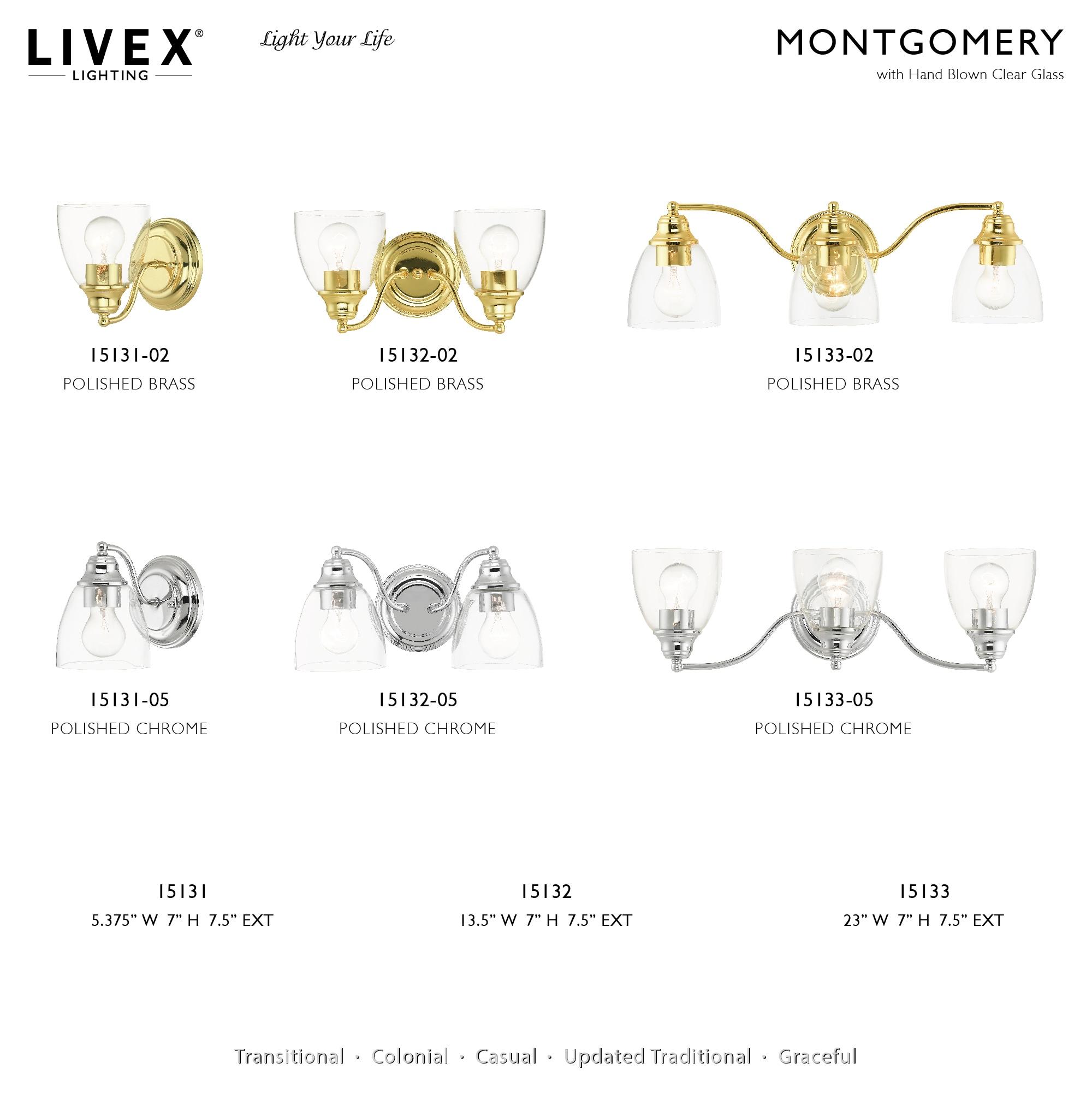 Livex Lighting Montgomery 1 - Light Vanity in  Polished Chrome