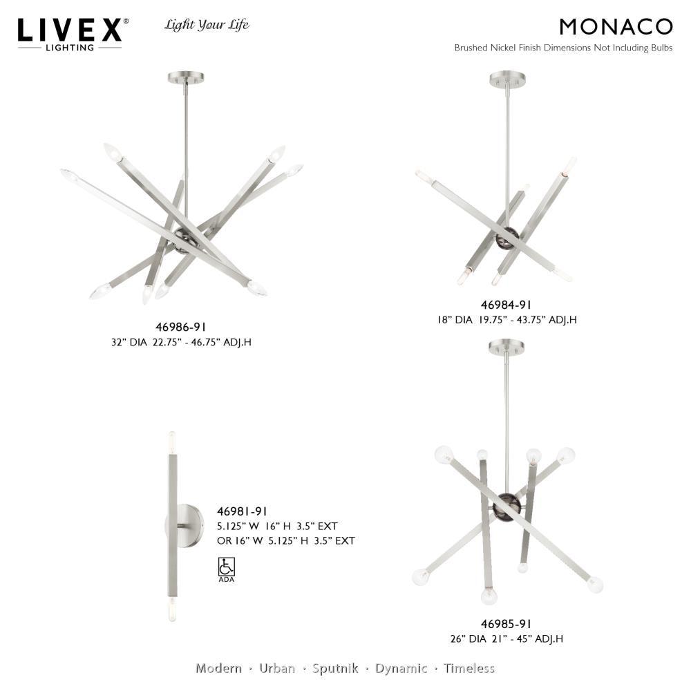 Livex Lighting - Moco - 10 Light Chandelier in Modern Style - 32 Inches wide by
