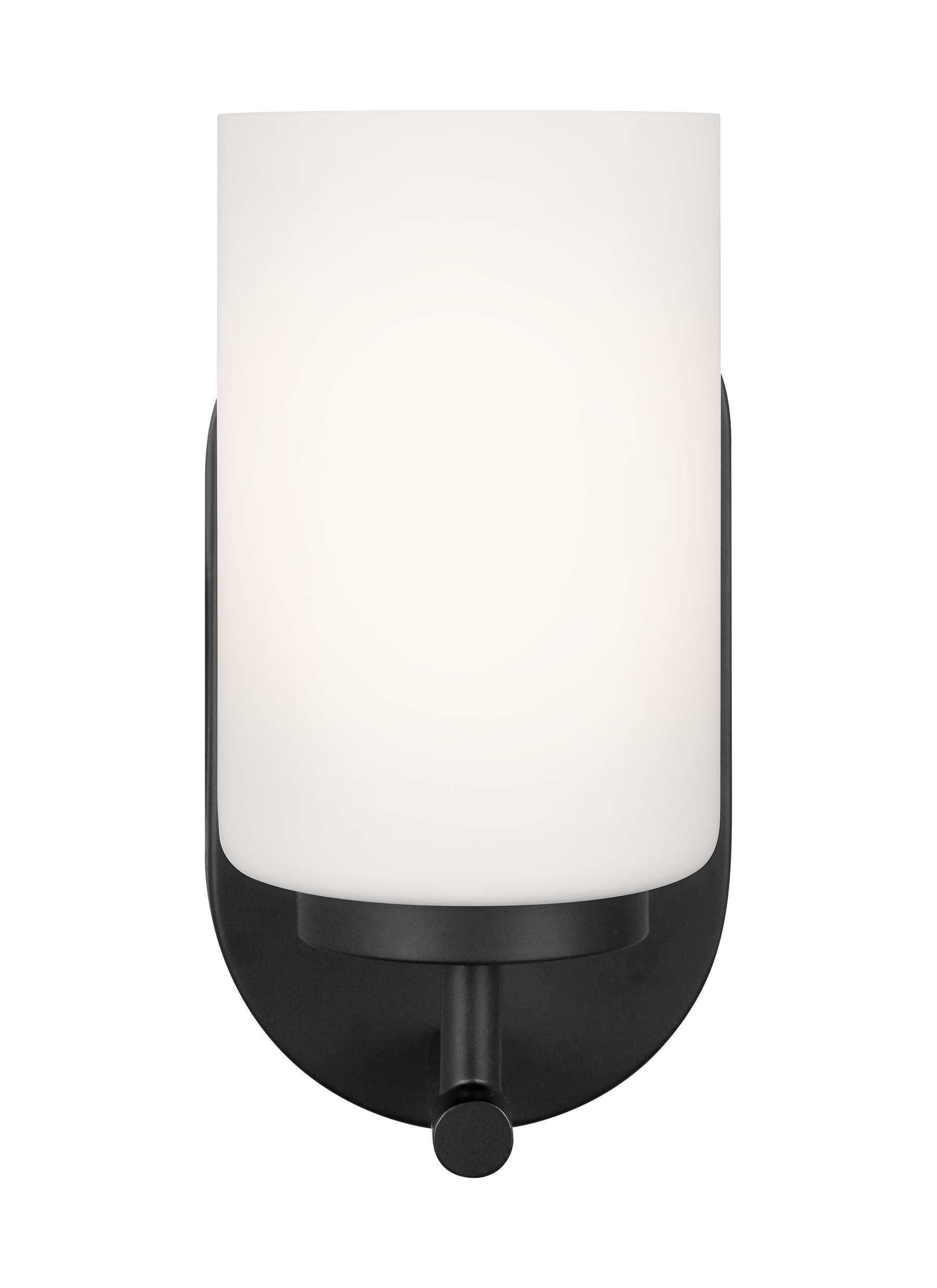 Generation Lighting 41160-112 Oslo One - Light Wall/Bath Sconce Vanity Style Fixture, Midnight Black
