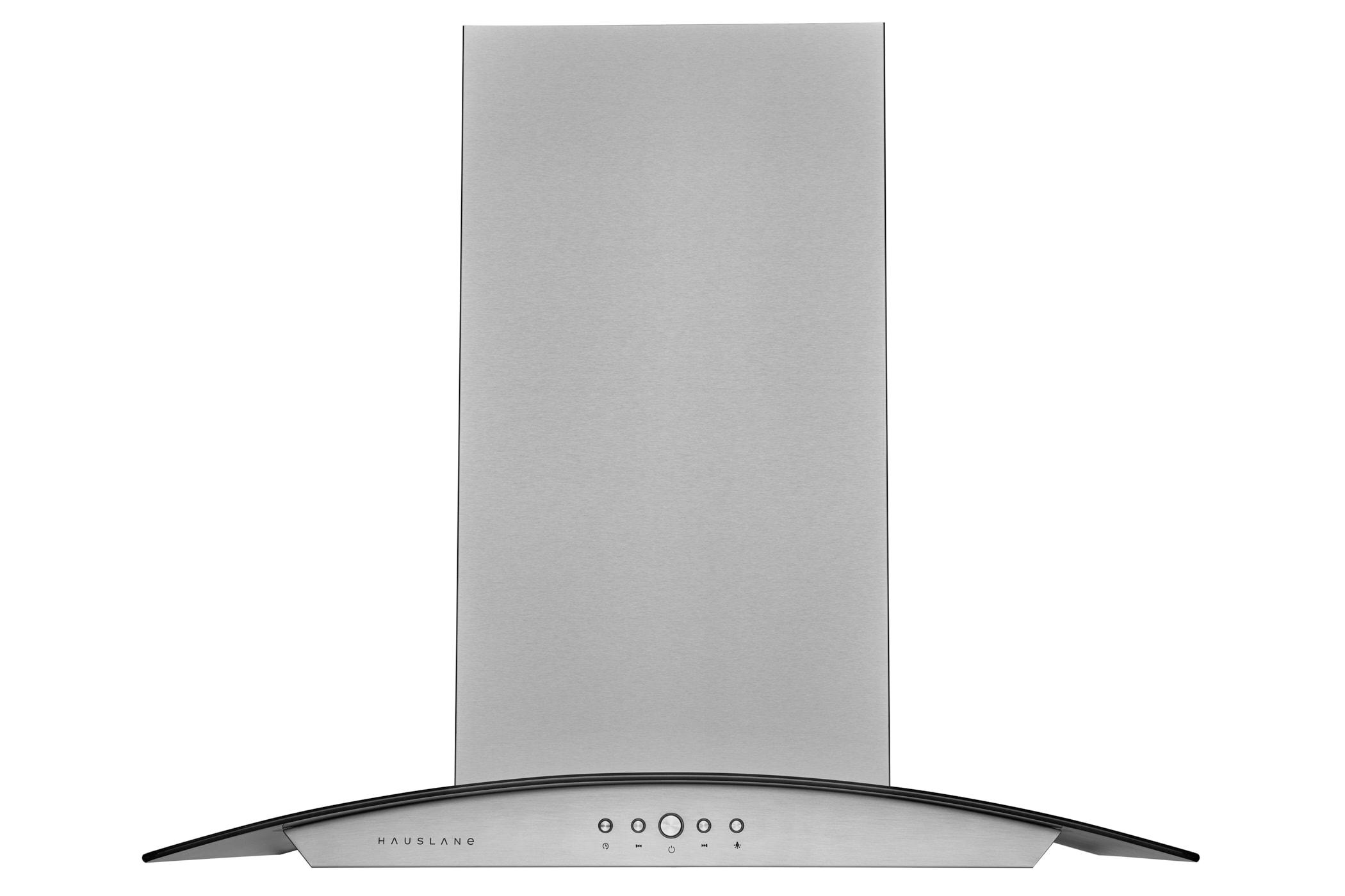 Hauslane Hauslane 30" Stainless Steel 600 CFM Convertible Island Range Hood with Baffle Filter IS-200SS-30