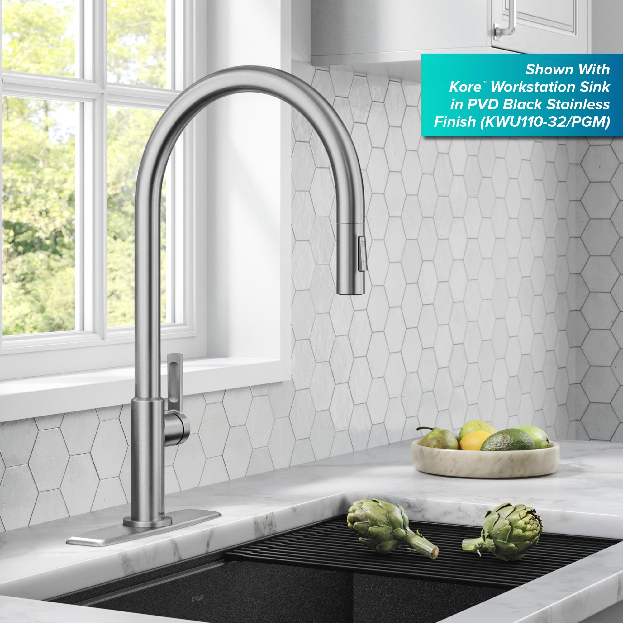 KRAUS Oletto Single Handle Pull Down Kitchen Faucet