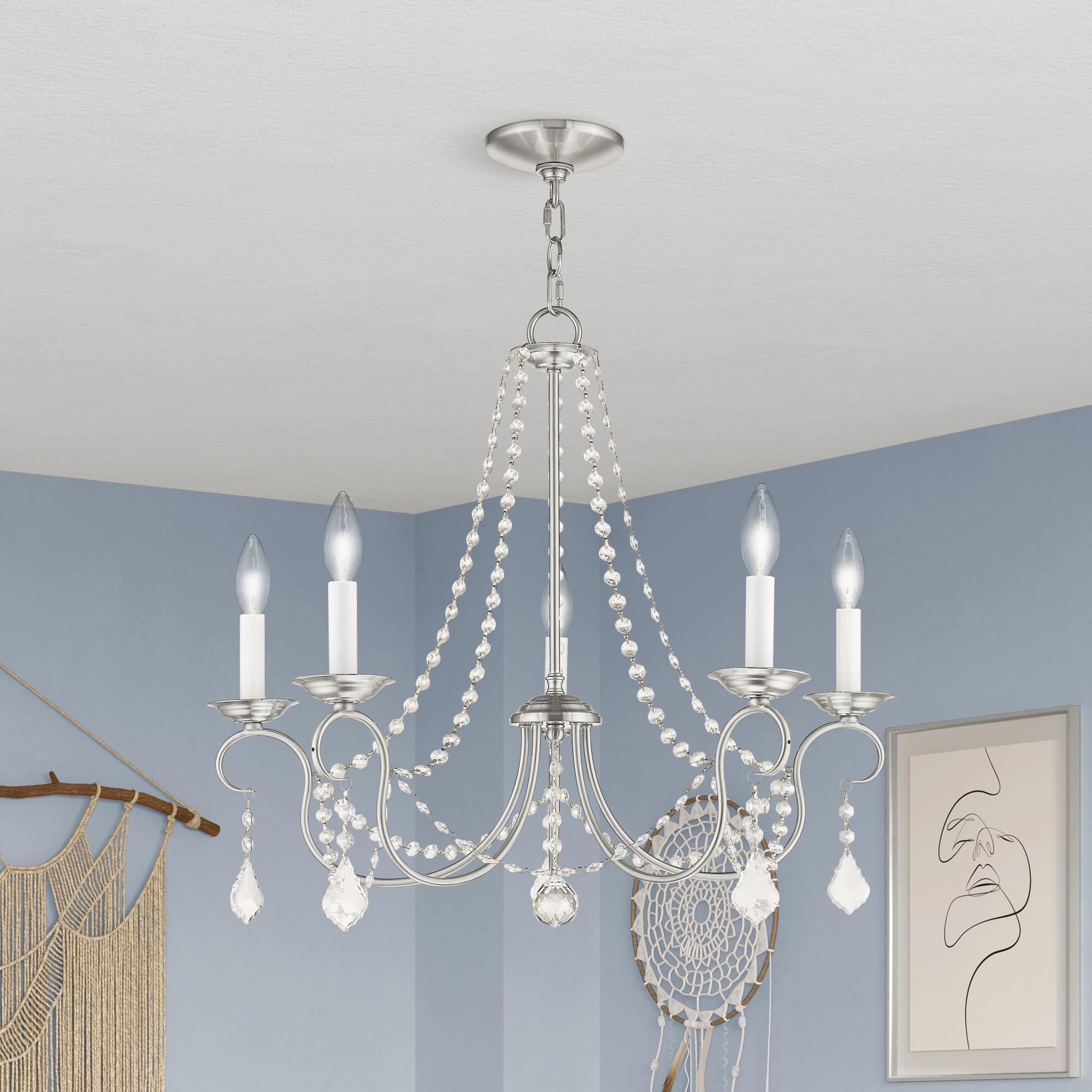 Livex Lighting Pennington 5 - Light Chandelier in Brushed Nickel