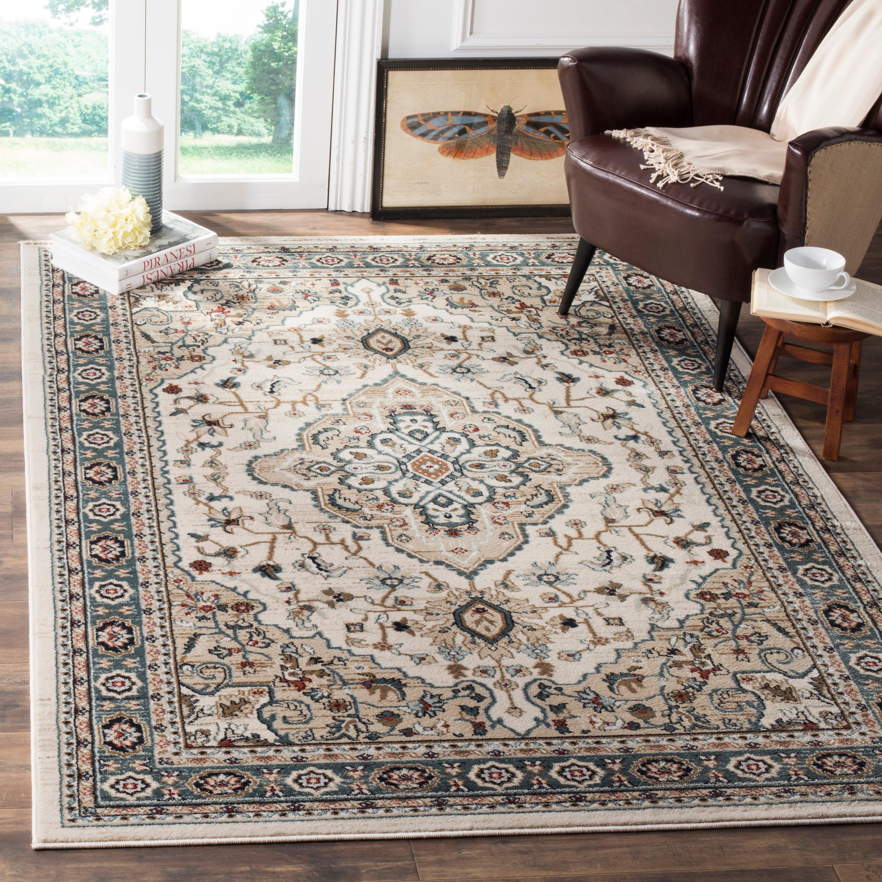 Lyndhurst LNH338 Power Loomed Area Rug - Cream/Beige - 6'x9' - Safavieh.