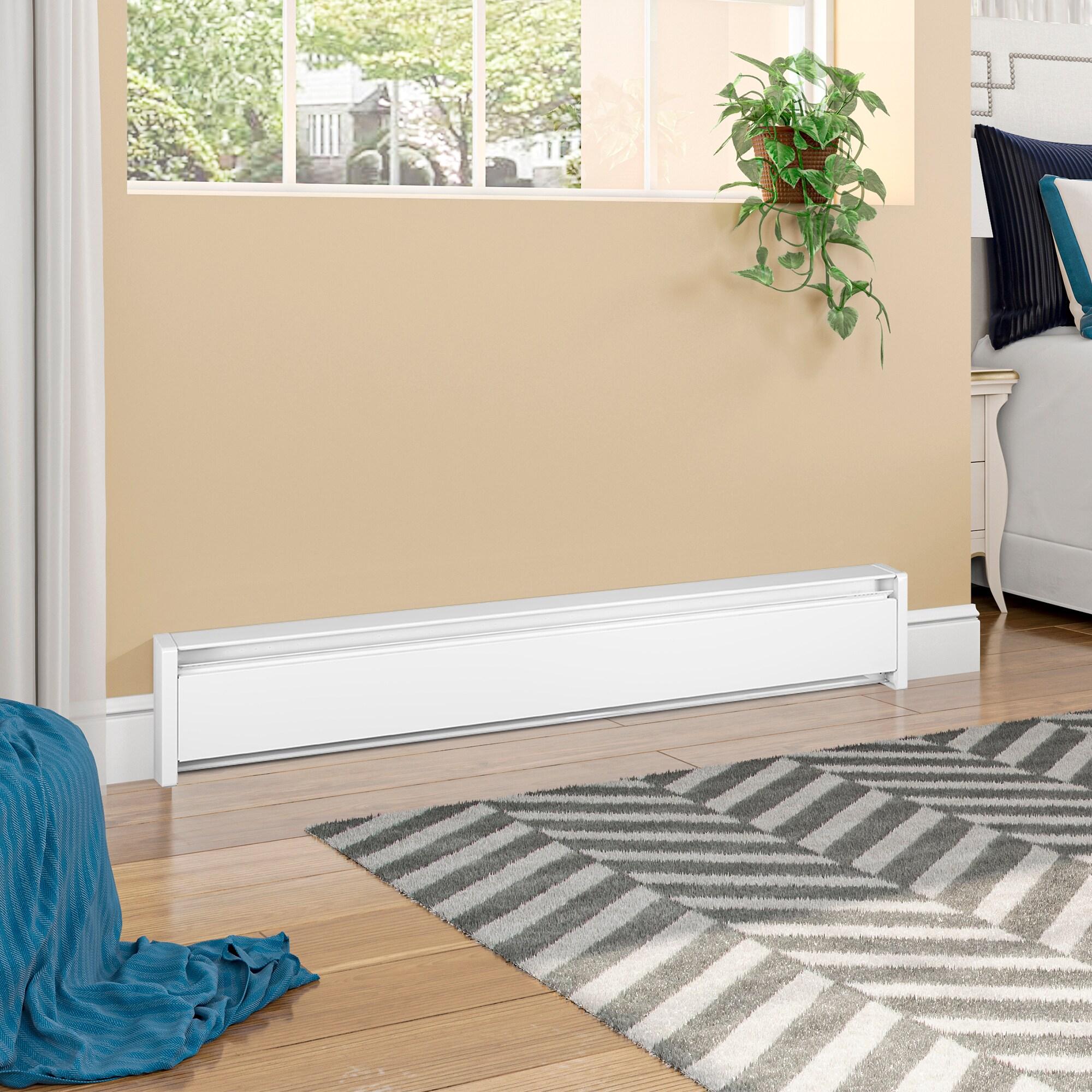 Cadet SoftHeat 59" Electric Hydronic Baseboard Heater (Model: EBHN1000W, Part: 13459), 3415/2560 BTU, 240/208 Volt, 1000/750 Watt, White