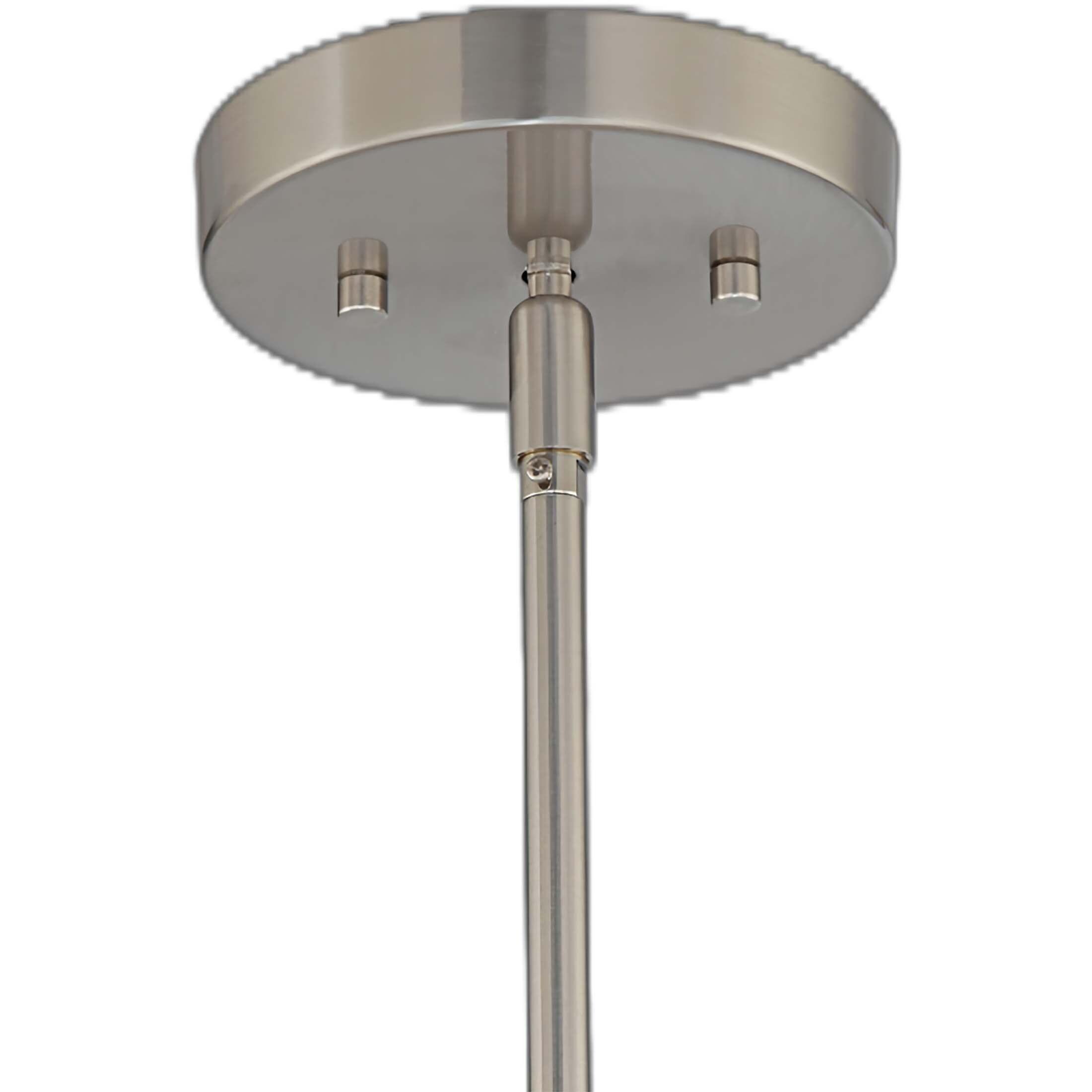 Volume Lighting  1-Light  LED Brushed Nickel Mini Downrod Pendant l - Brushed Nickel