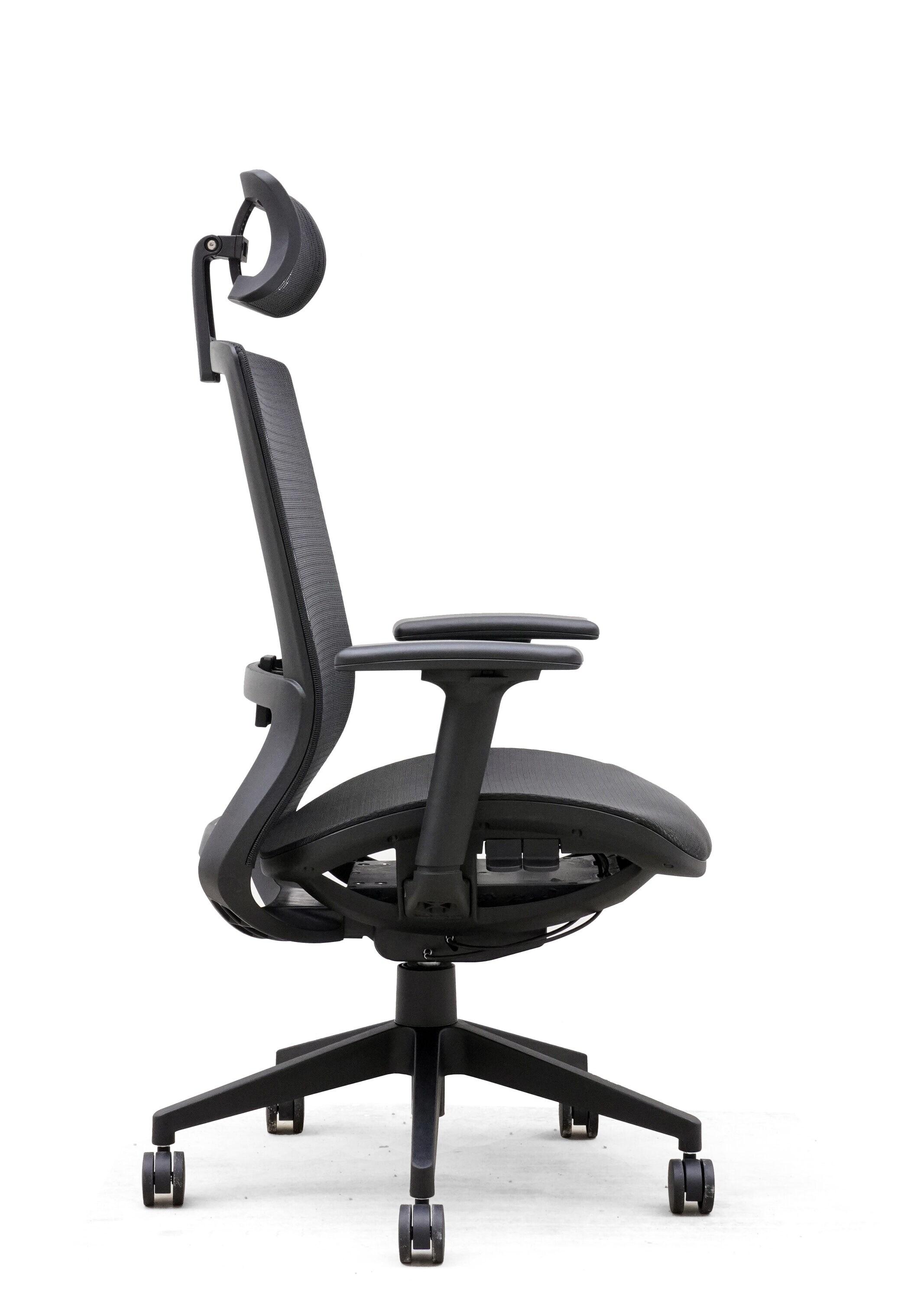 Black Ergonomic Mesh High Back Swivel Task Chair with Adjustable Arms