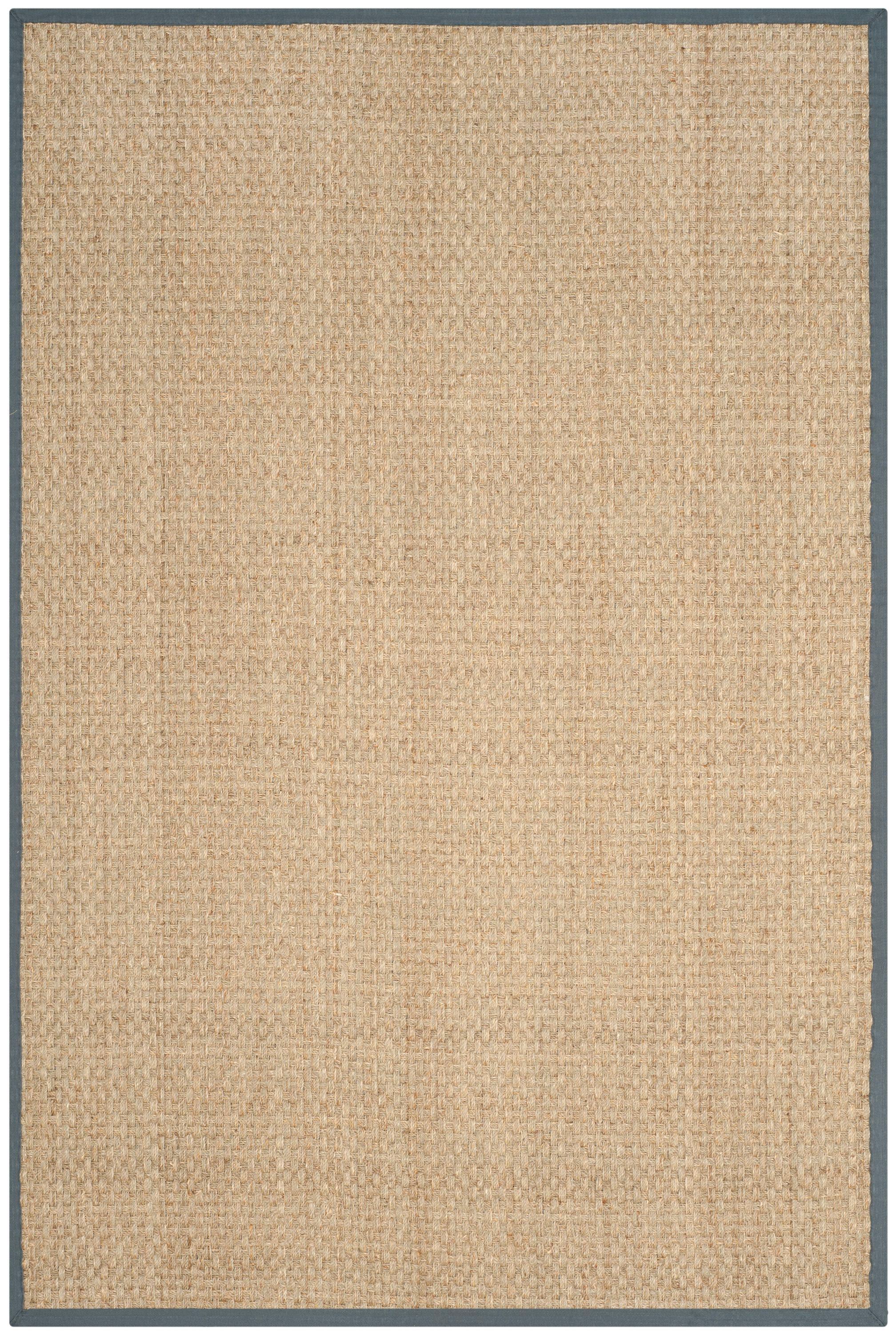 Natural Fiber NF114 Power Loomed Indoor Area Rug - Natural/Dark Grey - 6'x9' - Safavieh.