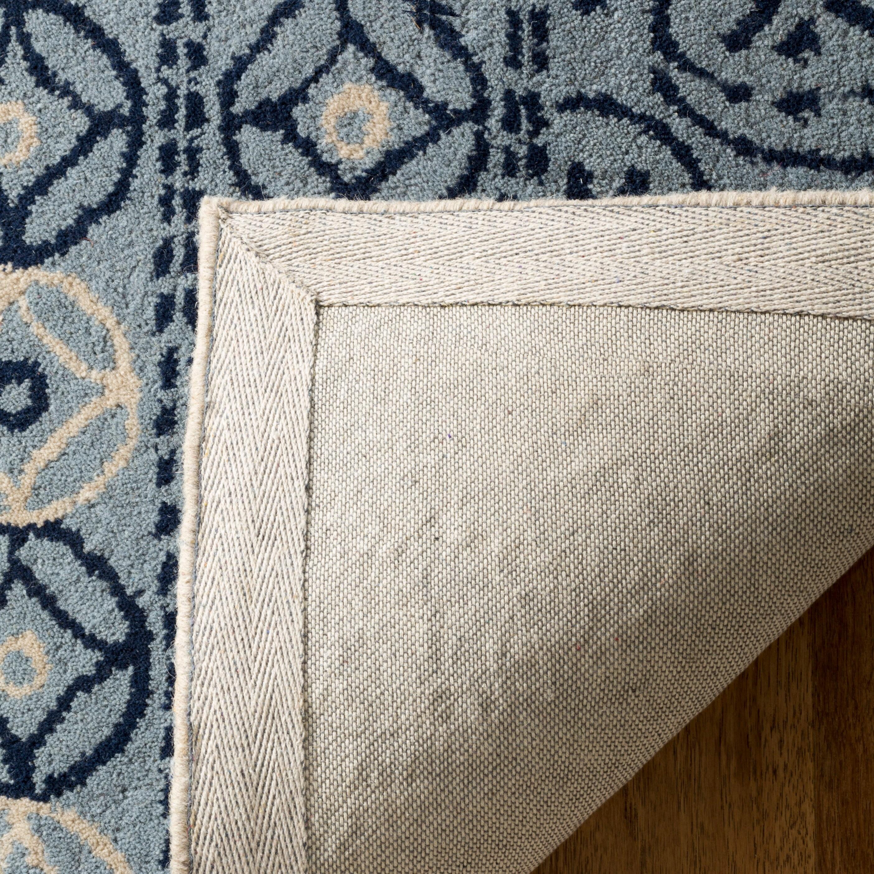 Bella BEL119 Hand Tufted Area Rug - Ivory/Blue - 6'x9' - Safavieh.