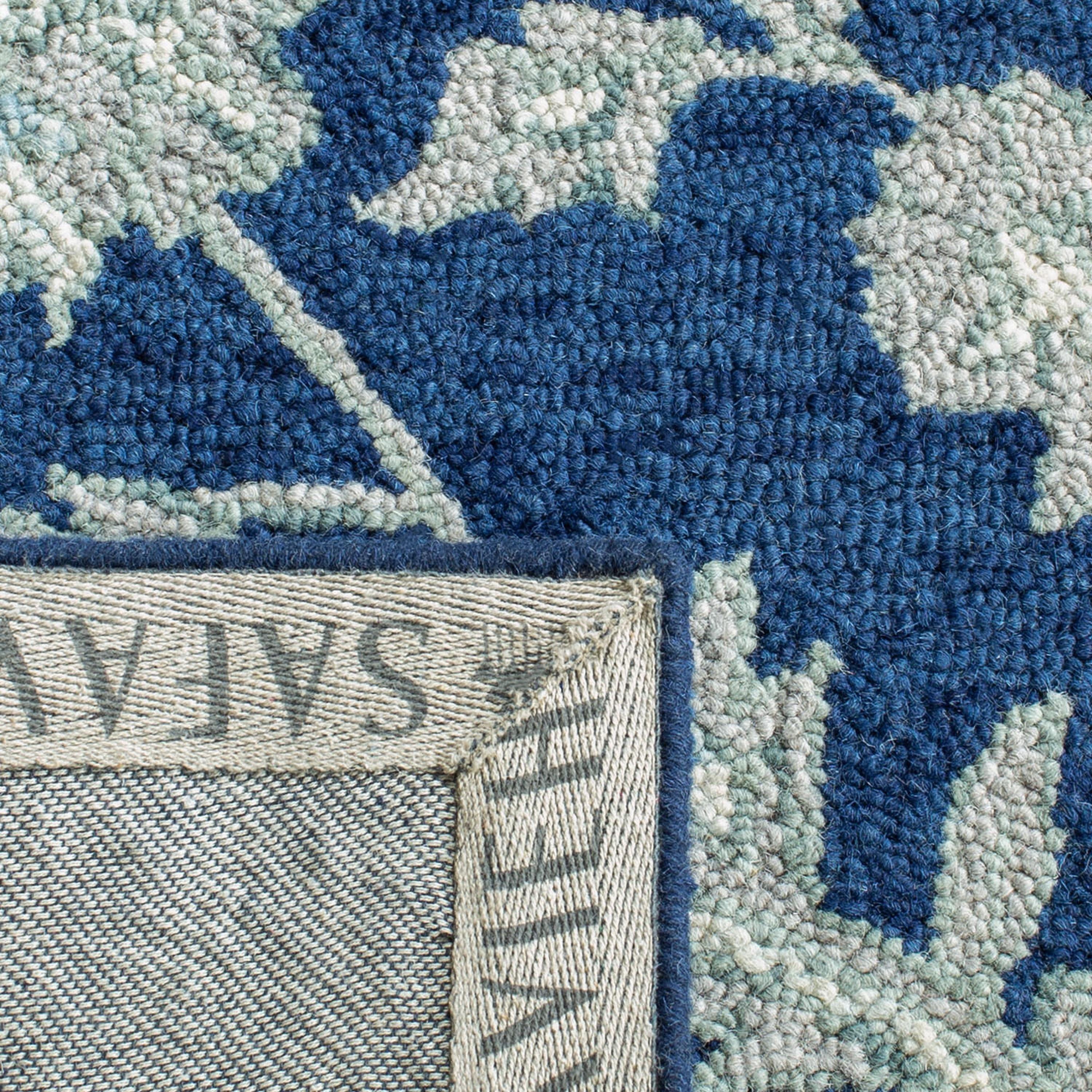 Micro-Loop MLP506 Hand Tufted Indoor Area Rug - Navy/Grey - 9'x12' - Safavieh