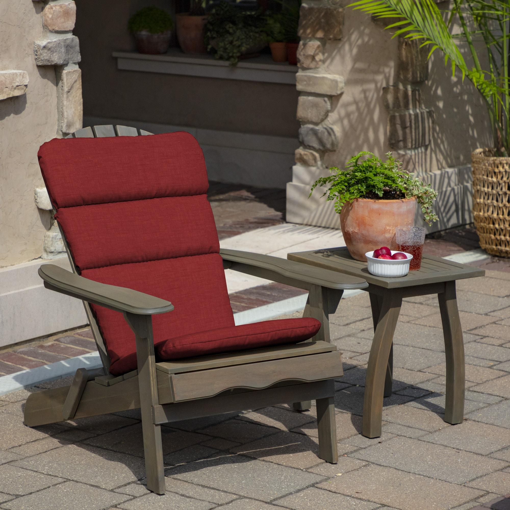 ARDEN Outdoor Rocking Chair or Adirondack Cushion, 20 x 17, Water Repellent, Fade Resistant 17 x 20, Ruby Red Leala