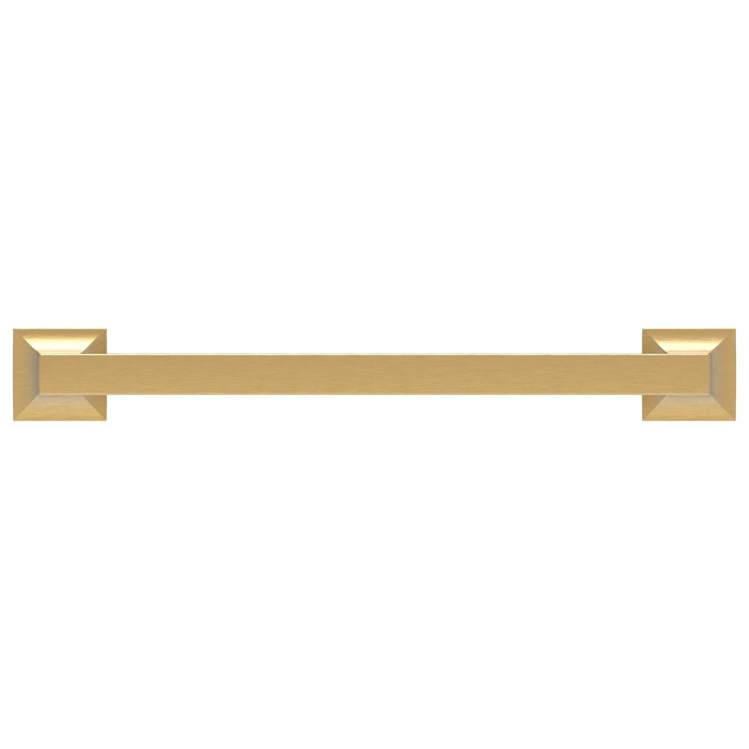 Brushed Golden Brass Modern Handle Pull with Mounting Hardware