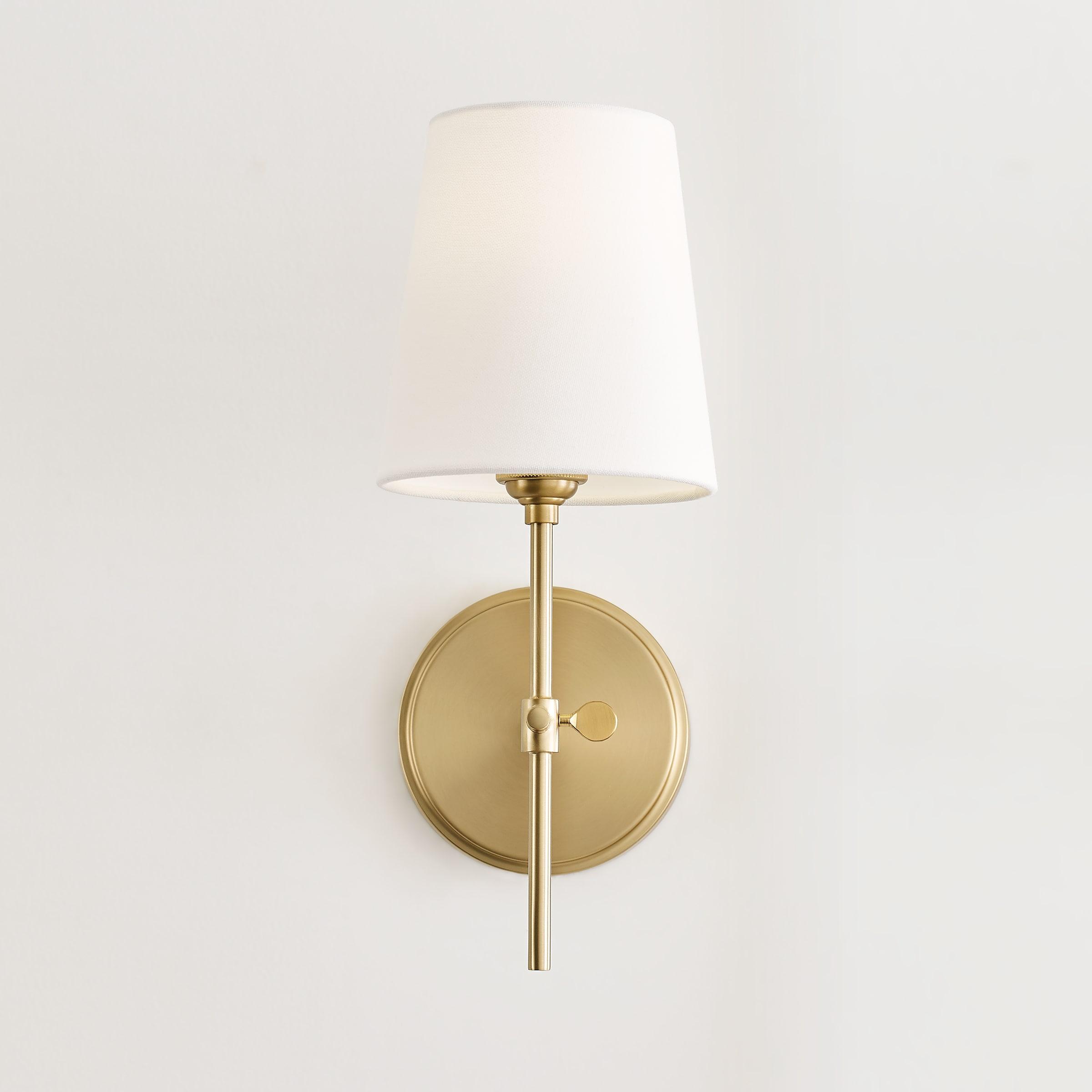 Generation Lighting 1-Light Baker Bath Fixture Wall Lamp Satin Brass 4187201-848 | Bathroom Light Fixture for Home Decor | Wall Sconce Vanity Light Fixture and Bathroom Accessory