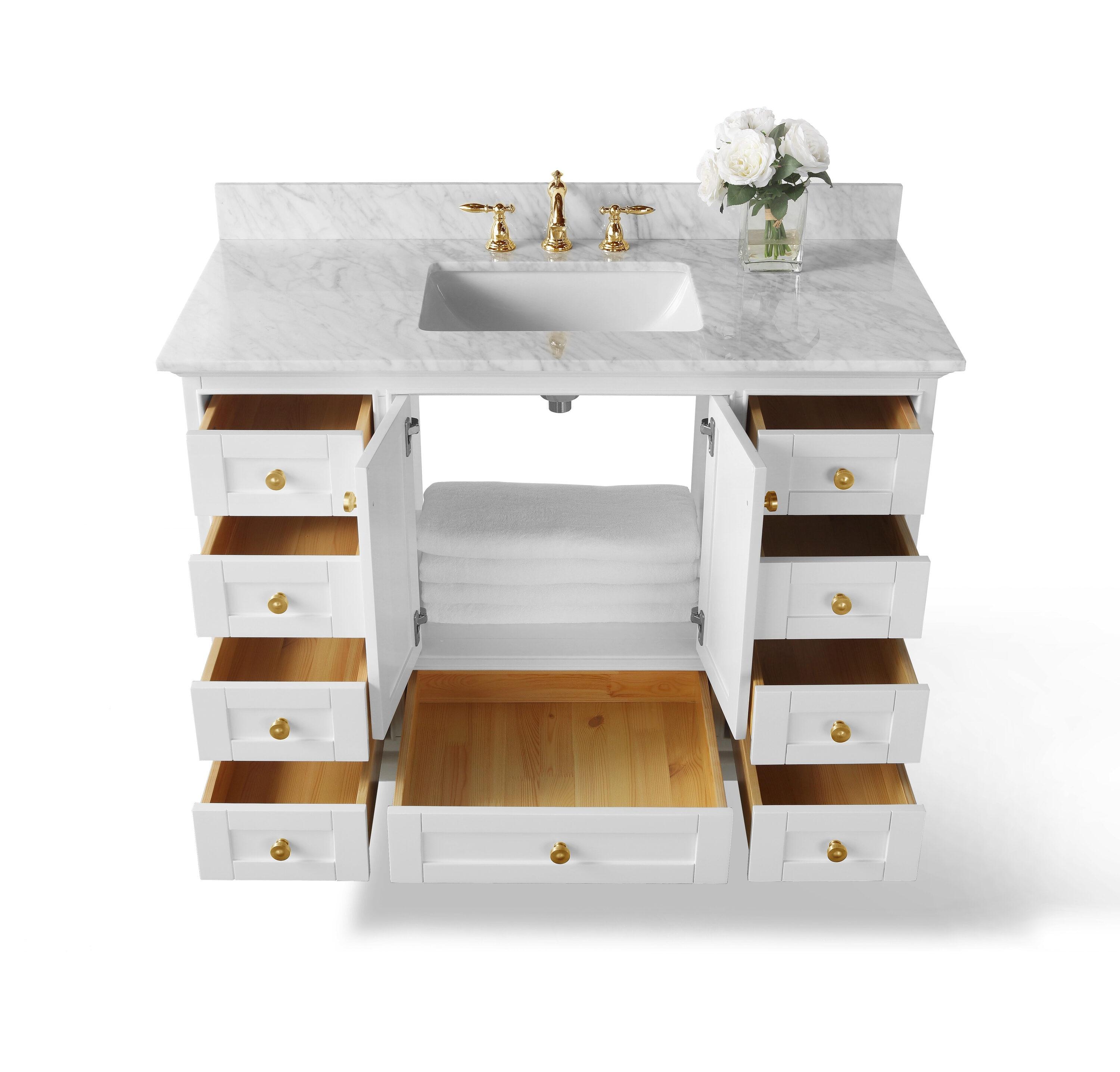 Varna 48'' Single Bathroom Vanity with Marble Top