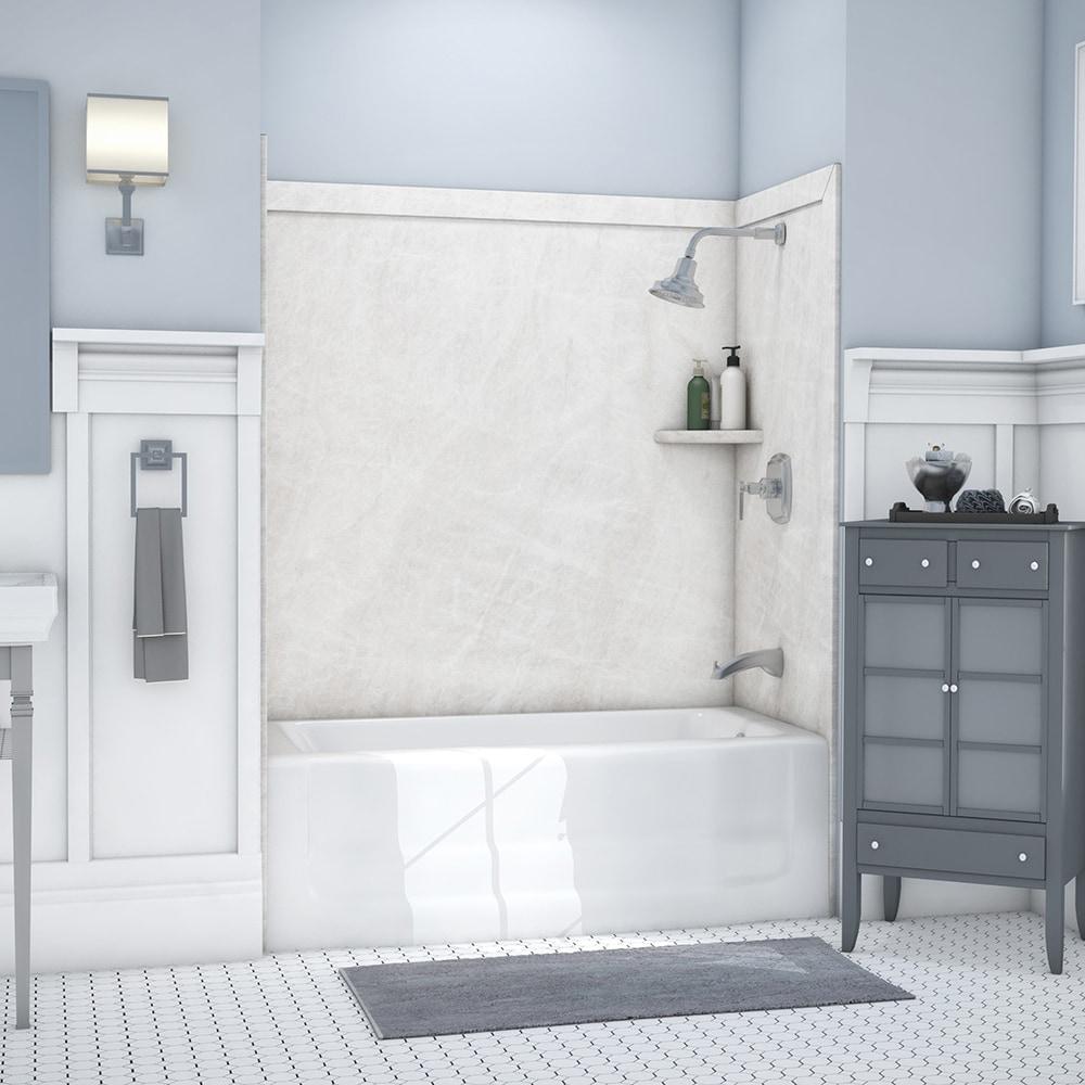 FlexStone Elite 60"W x 32"D x 60"H Alcove Bathtub Surround