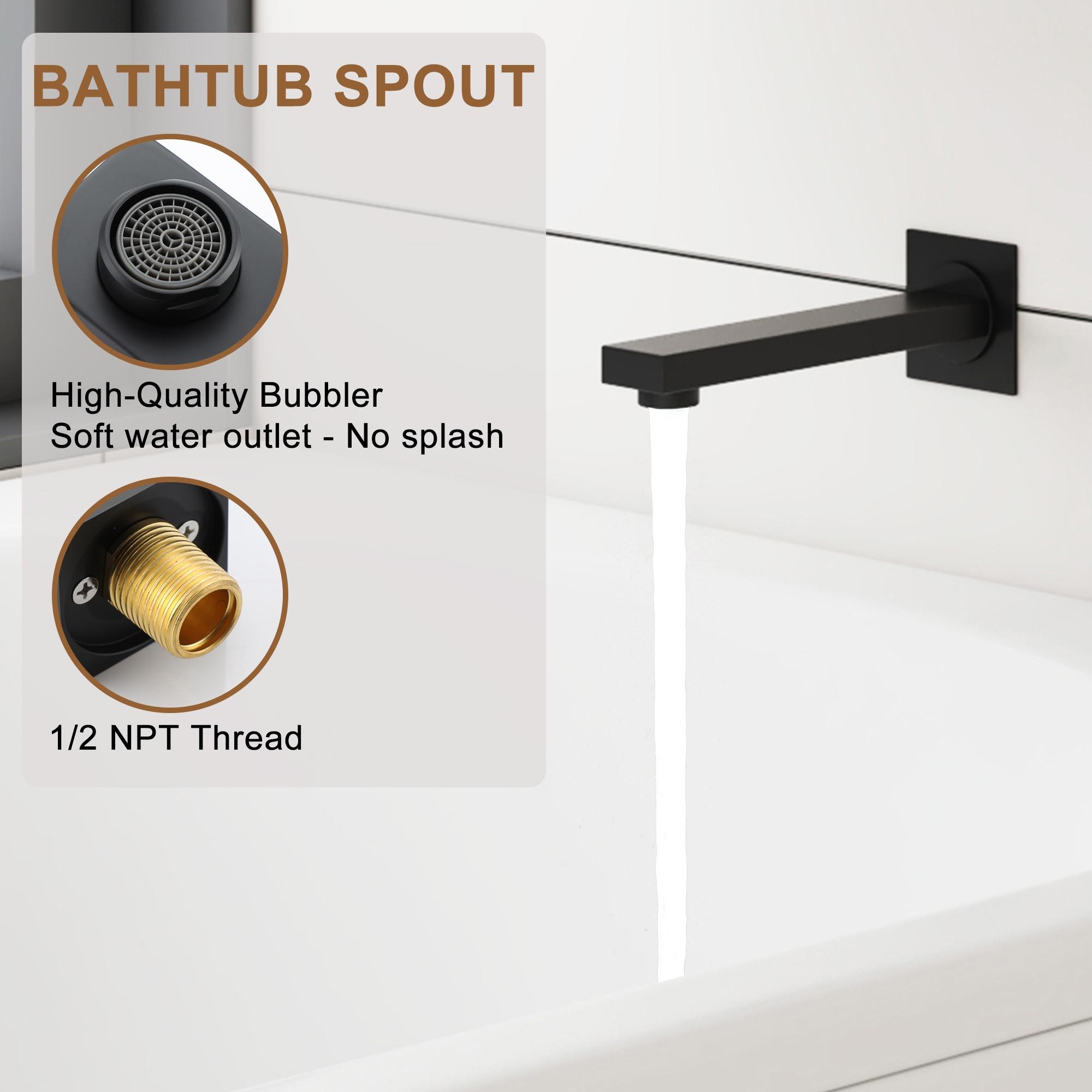 10 Inch Rainfall Shower System with Tilt Shower Head and Tub Spout with Rough in-Valve