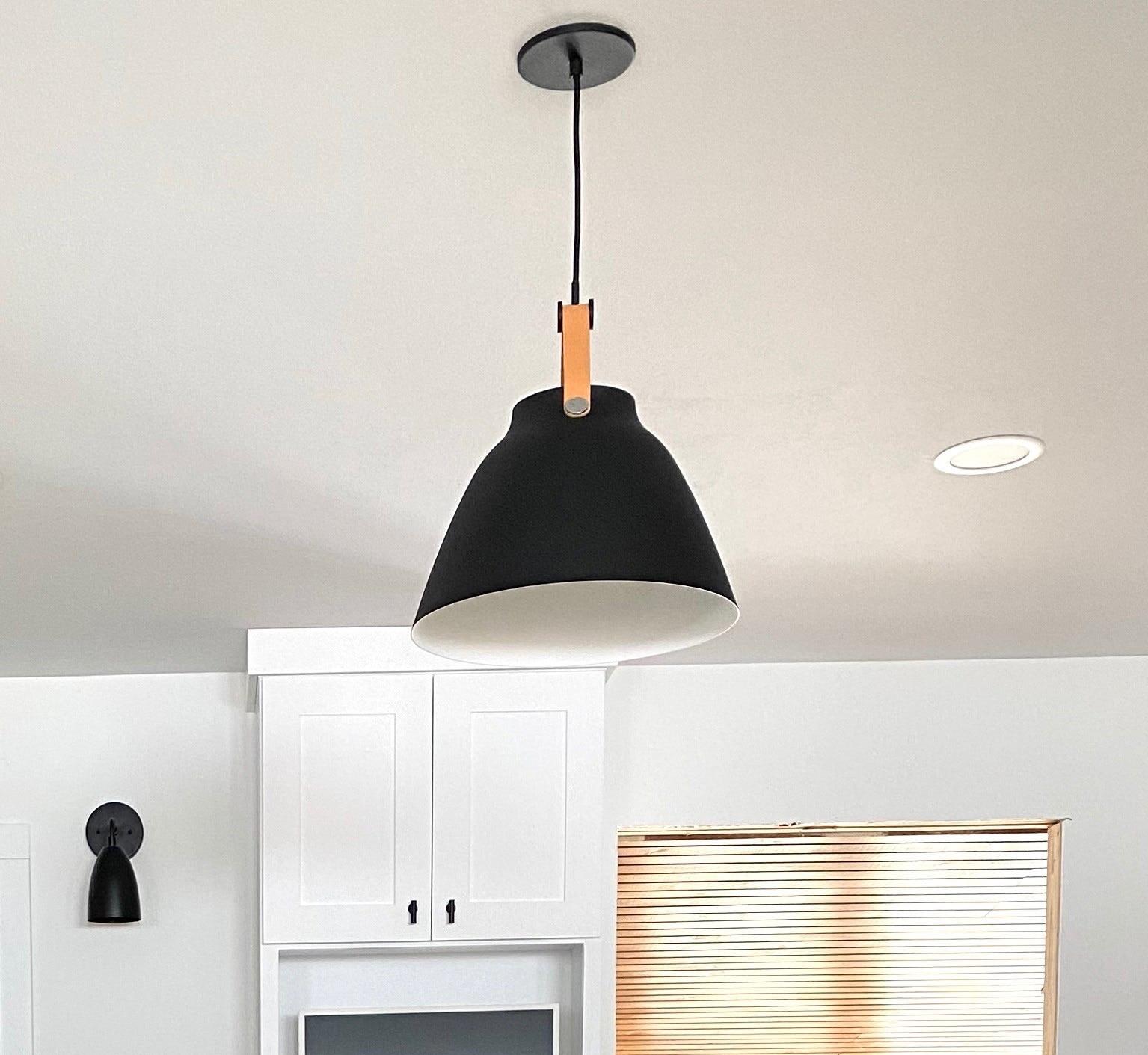 Maxim Lighting Nordic 1 - Light Pendant in  Tan Leather/Black