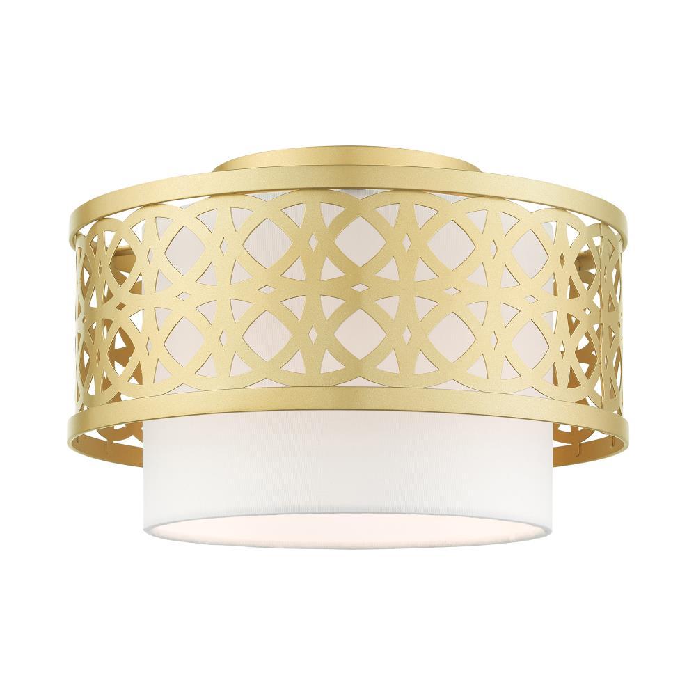 Livex Lighting Calinda 1 - Light Semi-Flush Mount in  Soft Gold