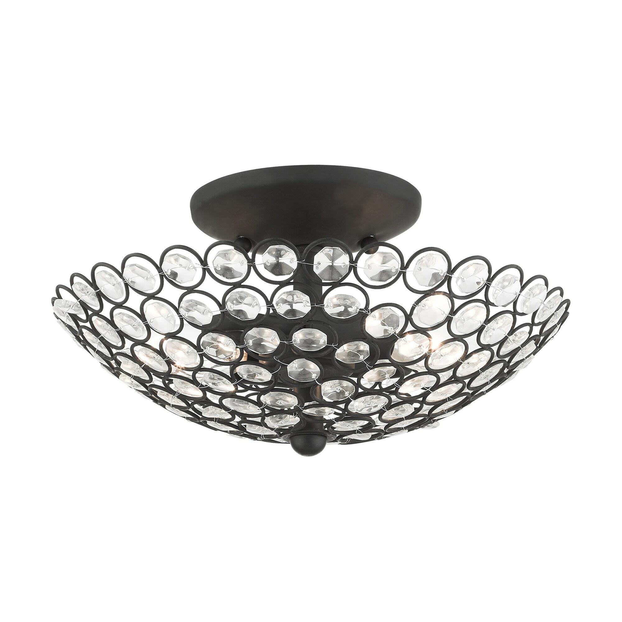 Livex Lighting - Cassandra - 2 Light Semi-Flush Mount in Glam Style - 11 Inches