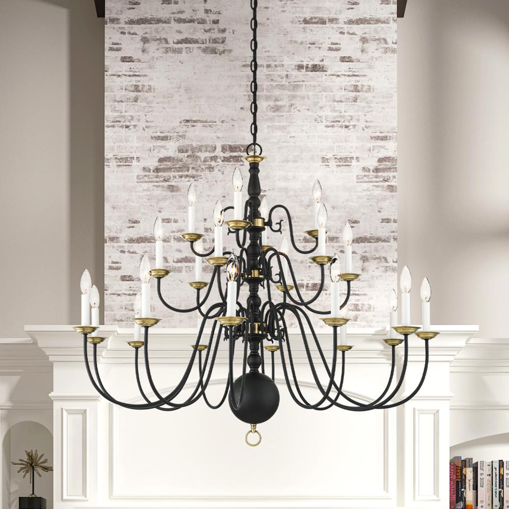Livex Lighting Williamsburgh 22 - Light Chandelier in  Black
