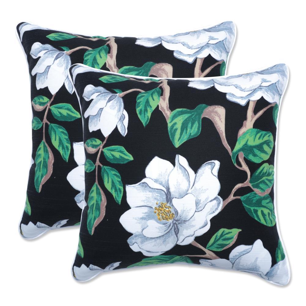 Floral Indoor/Outdoor Reversible Throw Pillow (Set of 2)