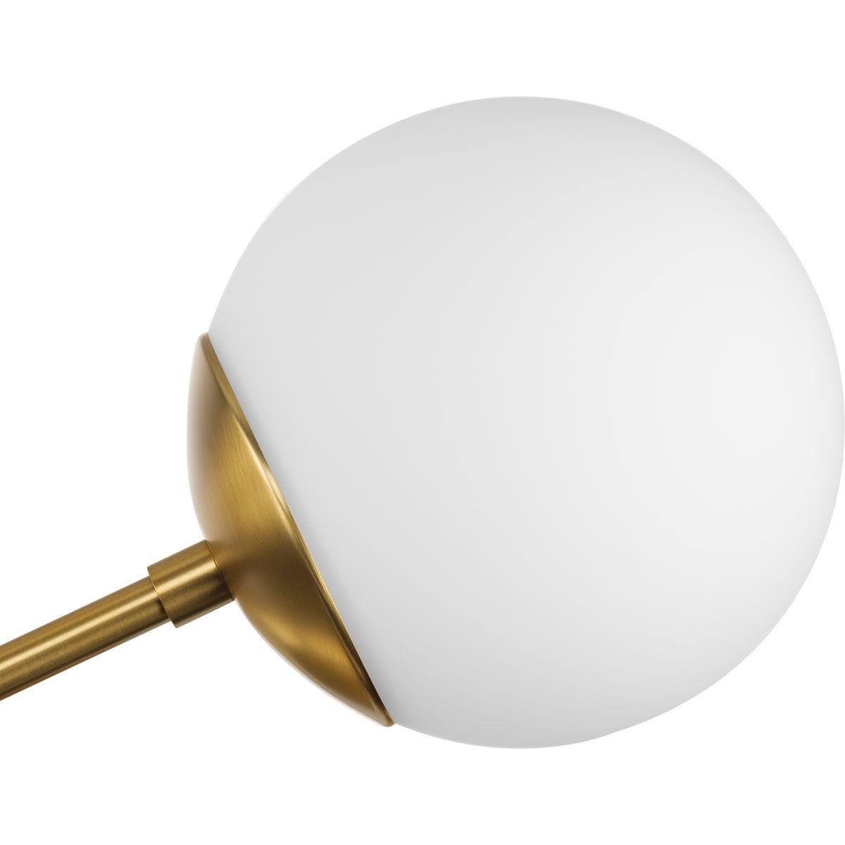 Progress Lighting Haas 6-Light Chandelier, Brushed Bronze, Etched Opal Glass, Design Series