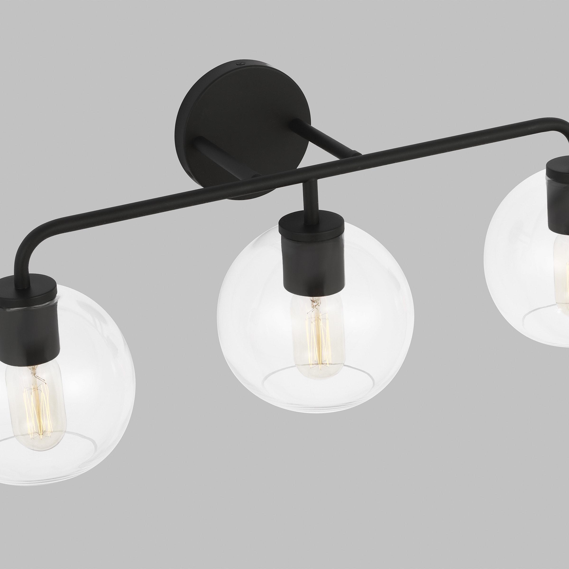 Orley Vintage Industrial 3-Light Midnight Black Bath Vanity