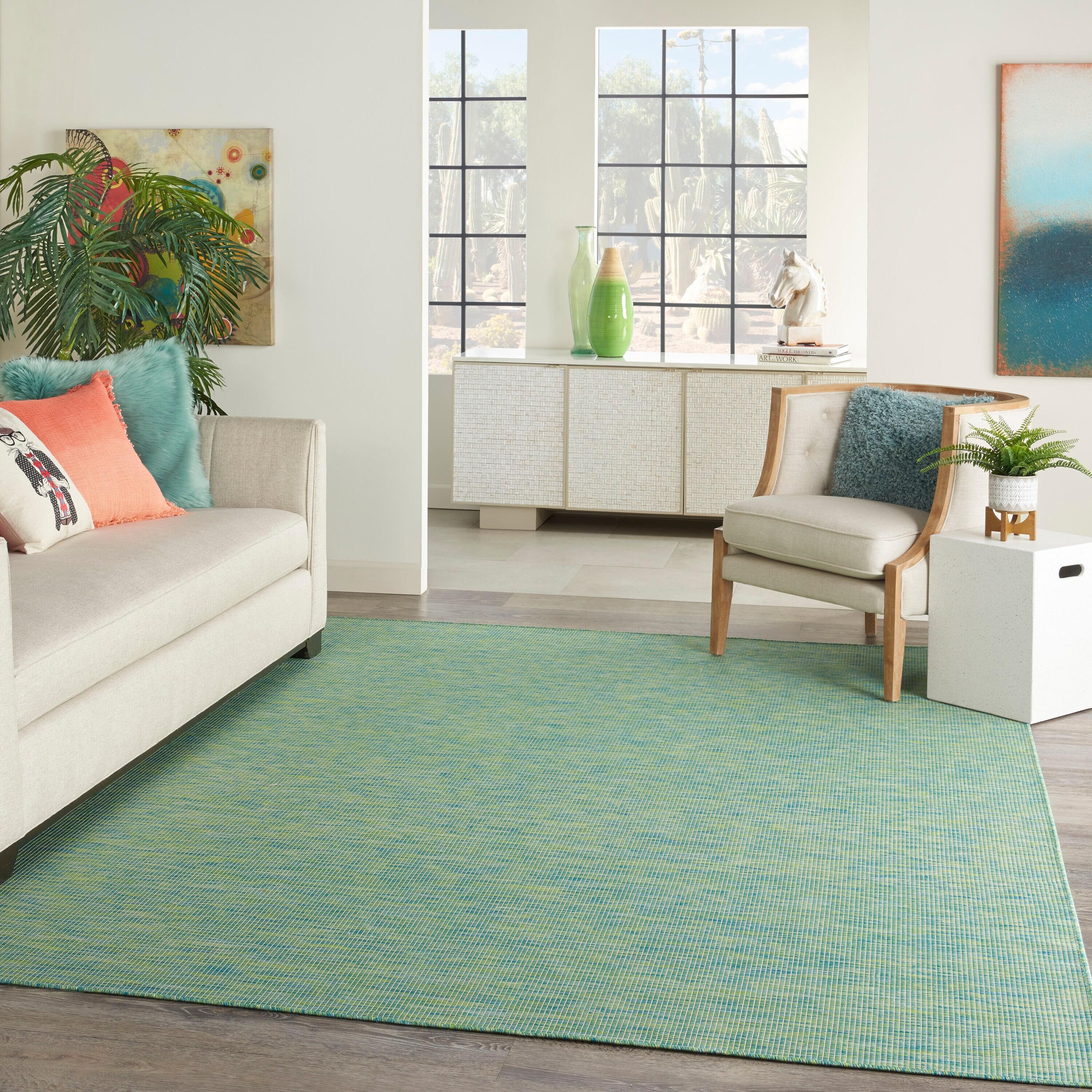 Nourison Positano POS01 Indoor/outdoor Area Rug - Blue/Green 8' x 10'