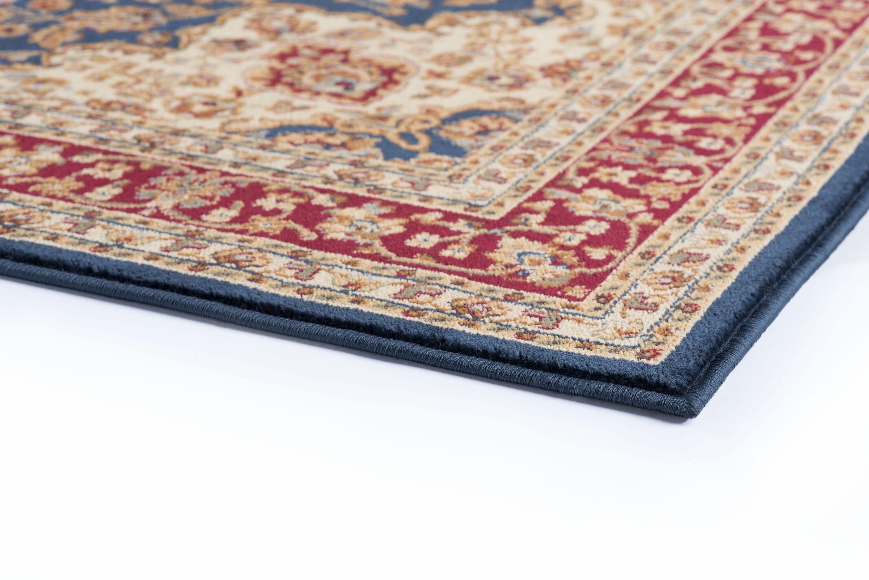 Tayse Sensation Area Rug 4787 NAVY Traditional Navy Blue Bordered Medallion 2' x 3' Rectangle