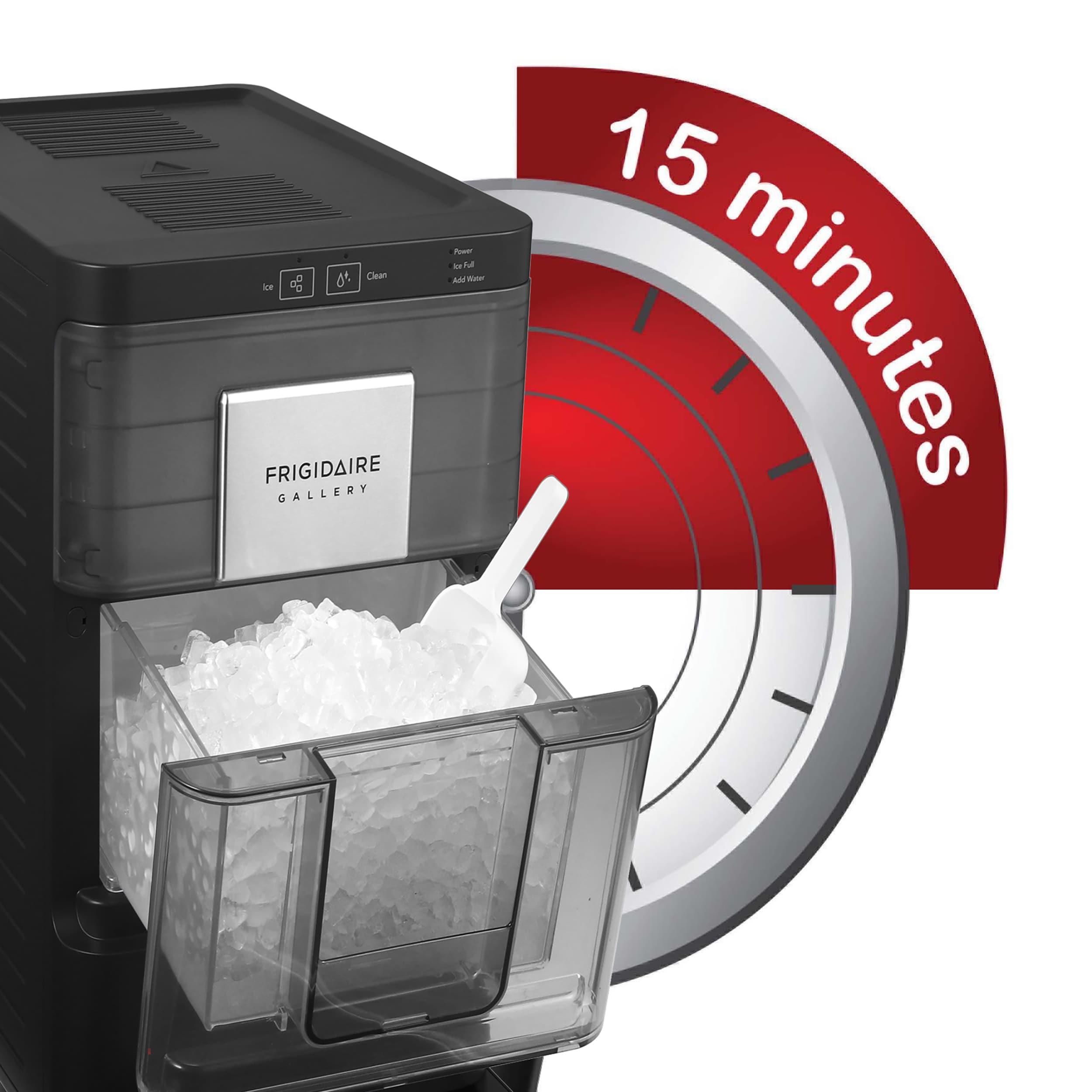 Frigidaire Nugget Ice Maker - Black: Countertop Ice Machine, 44 lbs Daily Production, 3 lbs Storage, Includes Scoop