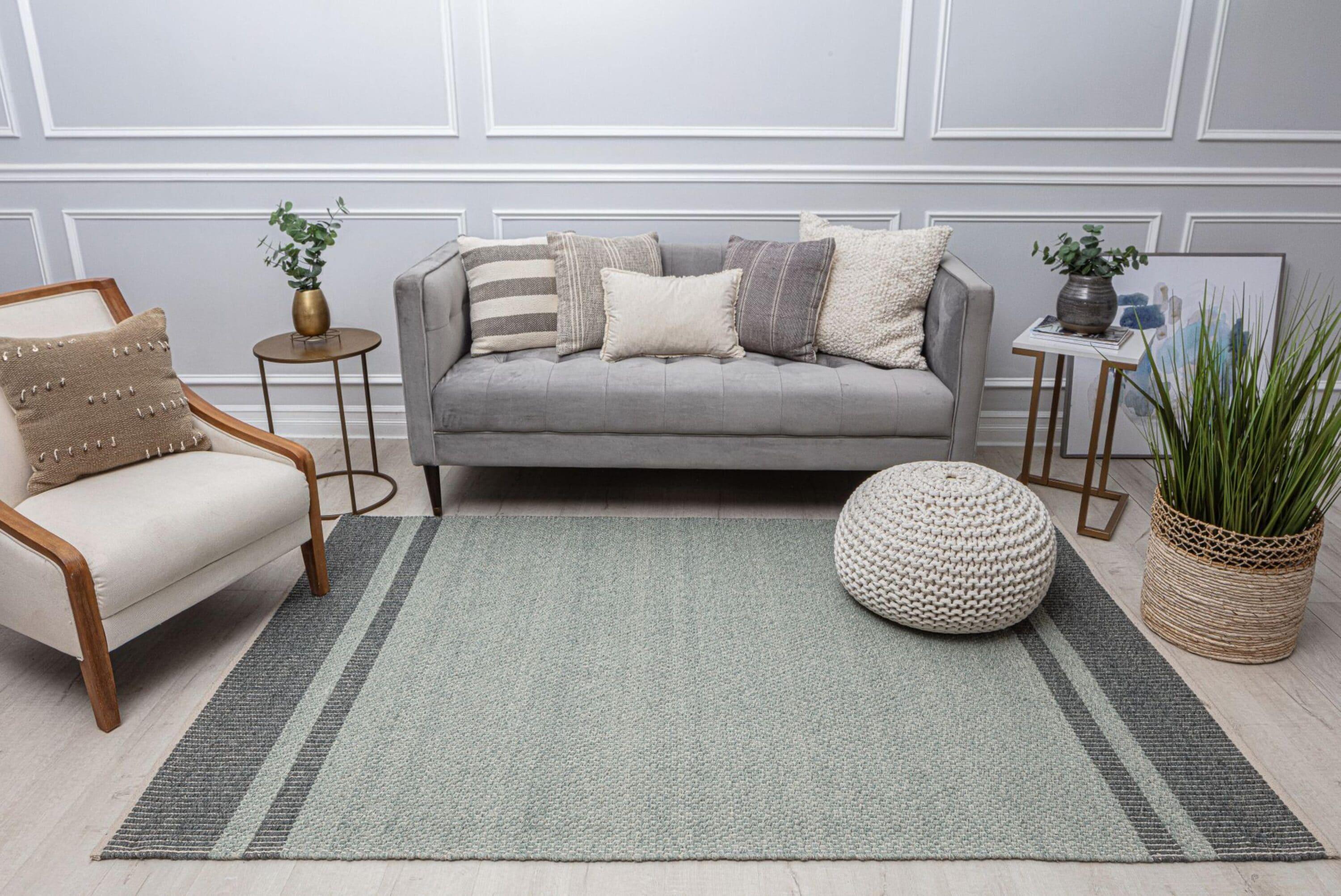 Rugs America Daphne DN10B Farmhouse Border Area Rug for Dining Room Rug Neutral Rug Living Room Rug Kitchen, 8'x10'