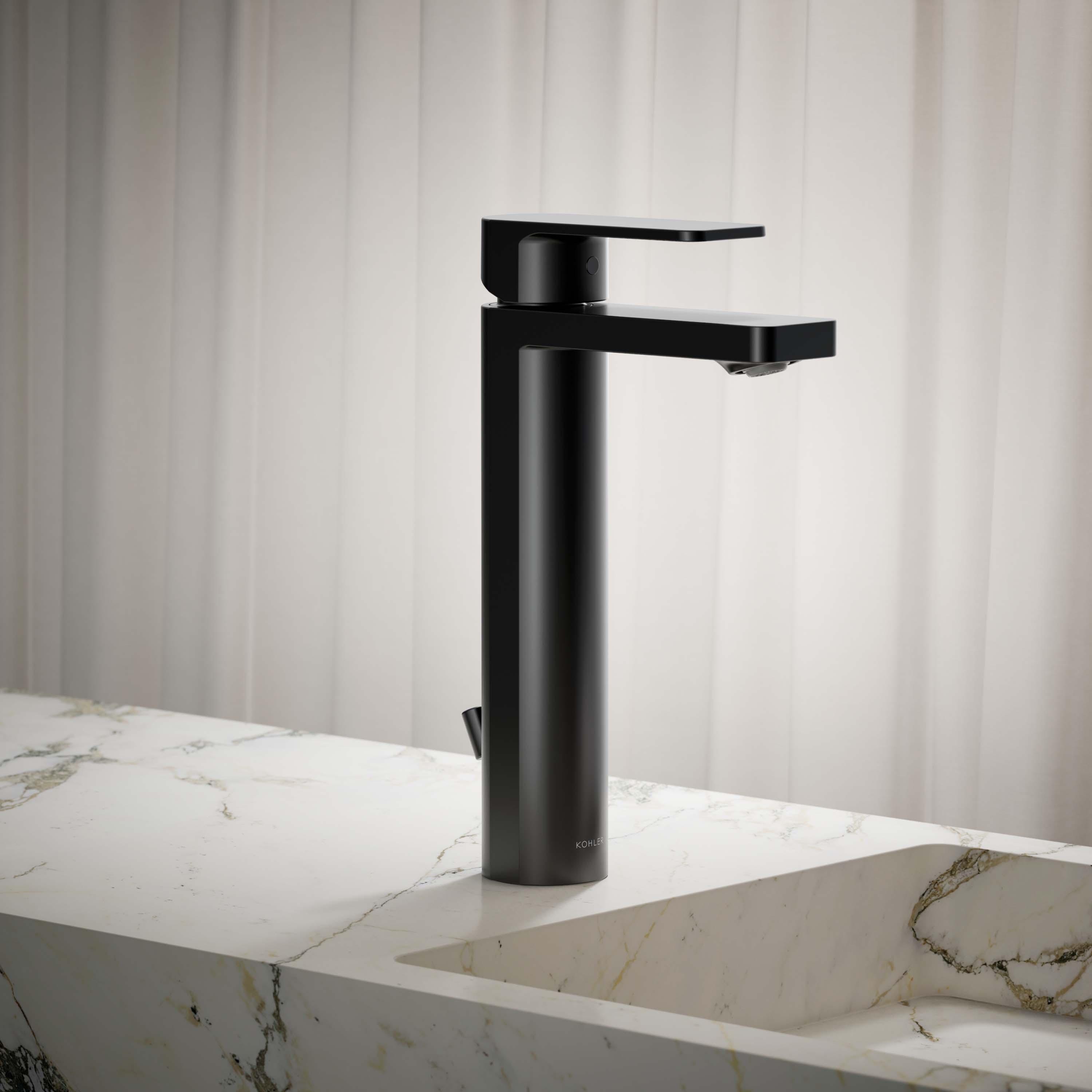 Parallel™ Tall Single-Handle Bathroom Sink Faucet, Single-Hole Faucet with Pop-Up Drain, 1.2 GPM