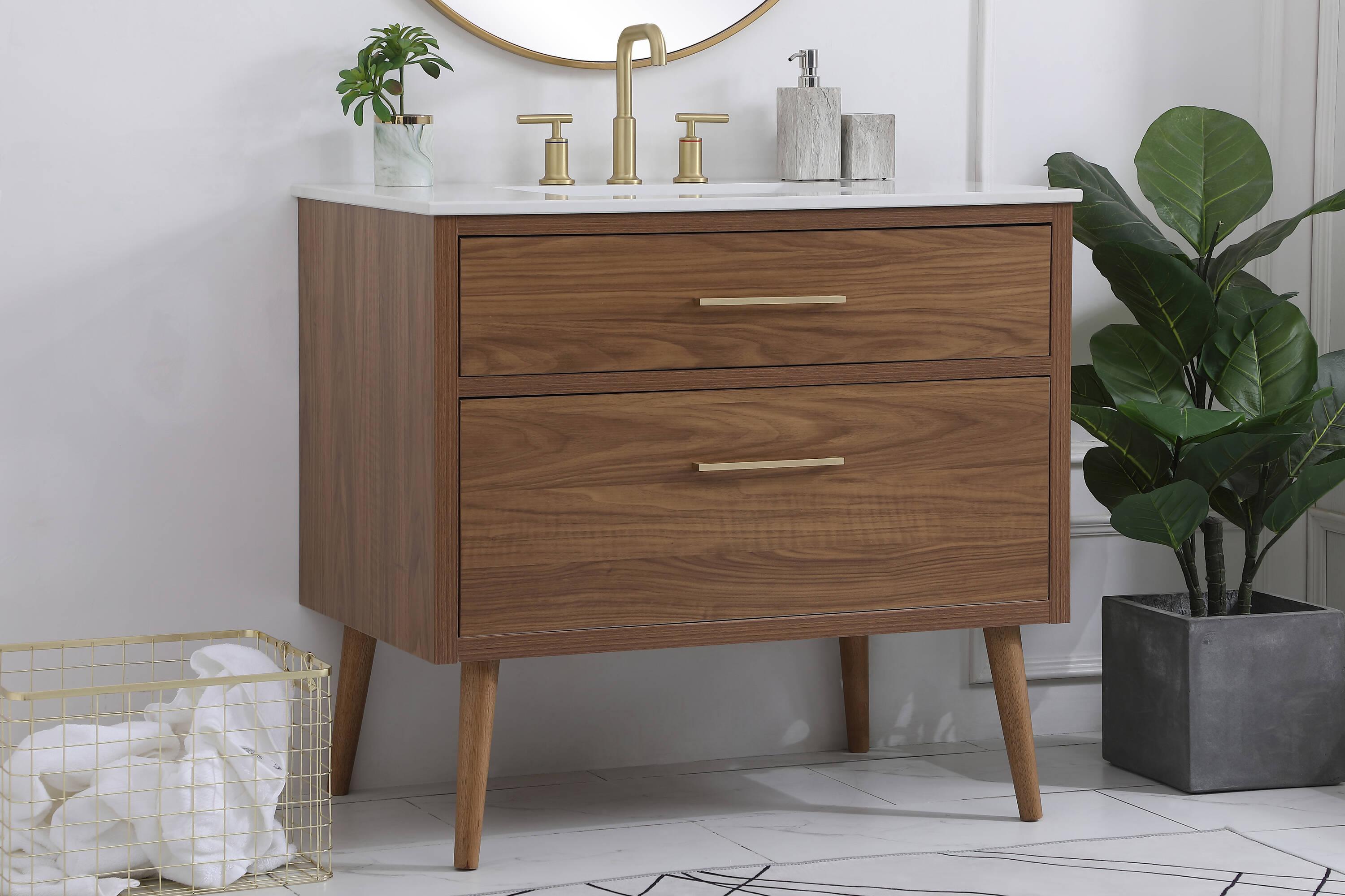 Elegant Kitchen and Bath Elegant Kitchen and Bath 36 Inch Bathroom Vanity in White