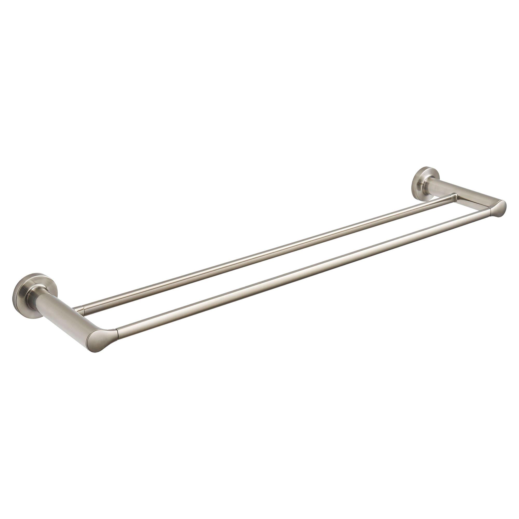 Brushed Nickel 24-Inch Double Wall-Mounted Towel Bar