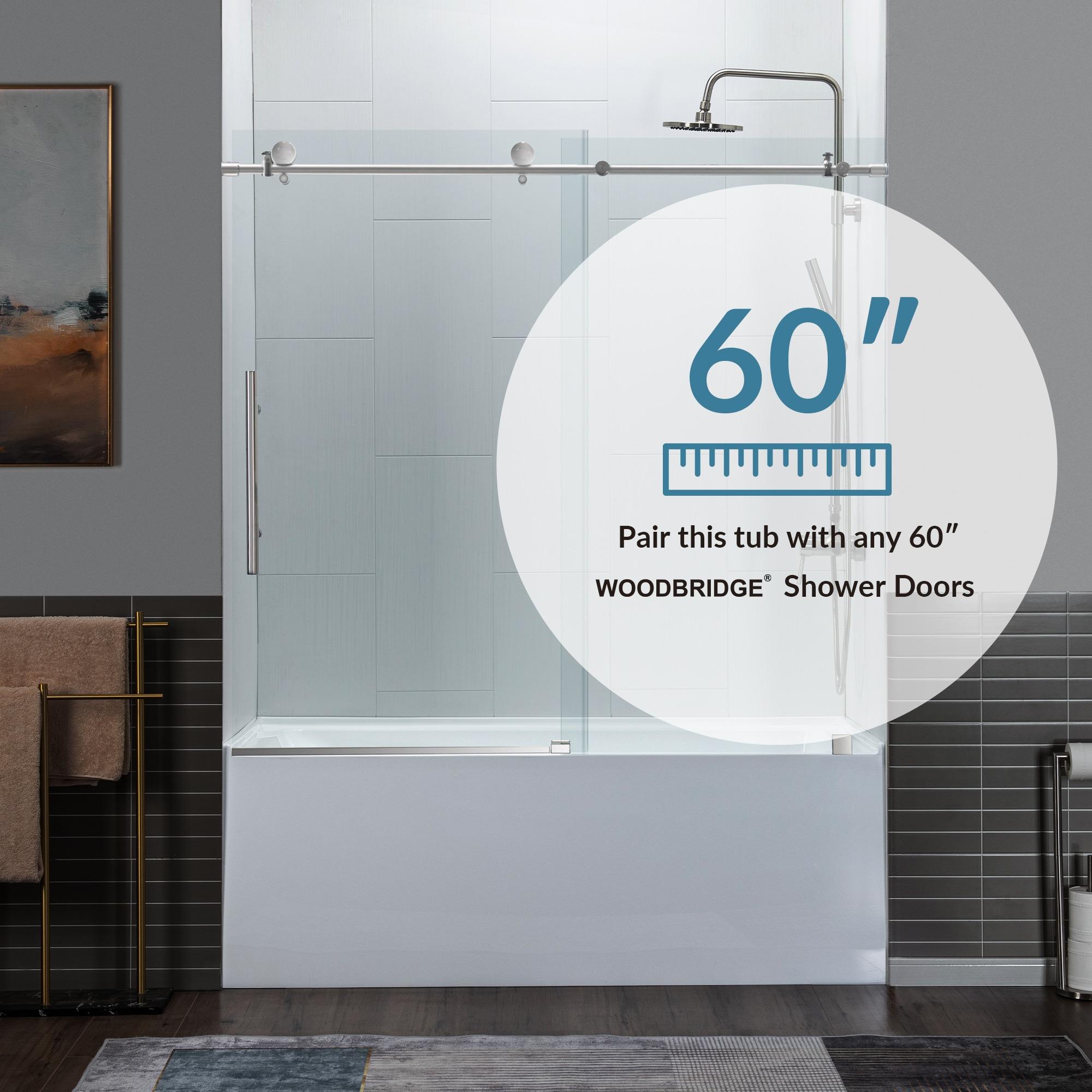 Vine 60'' x 30'' Alcove / Tile In Soaking Acrylic Bathtub