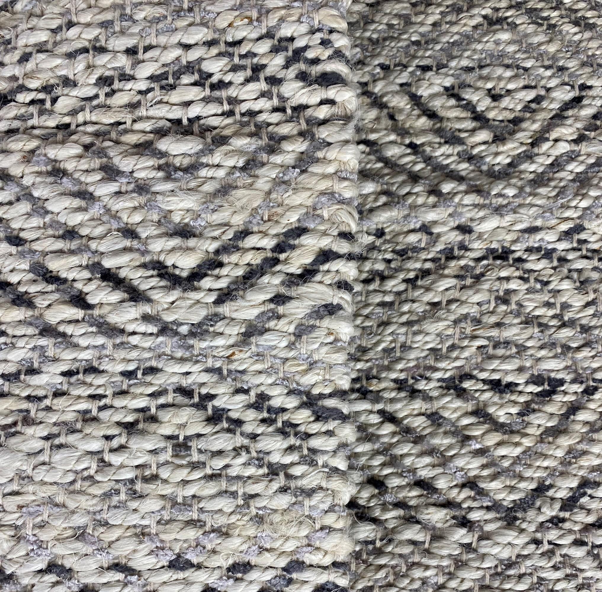 LR Home Clio 2' x 5' Tan/Gray Geometric Jute Blend Adult Indoor Area Runner Rug