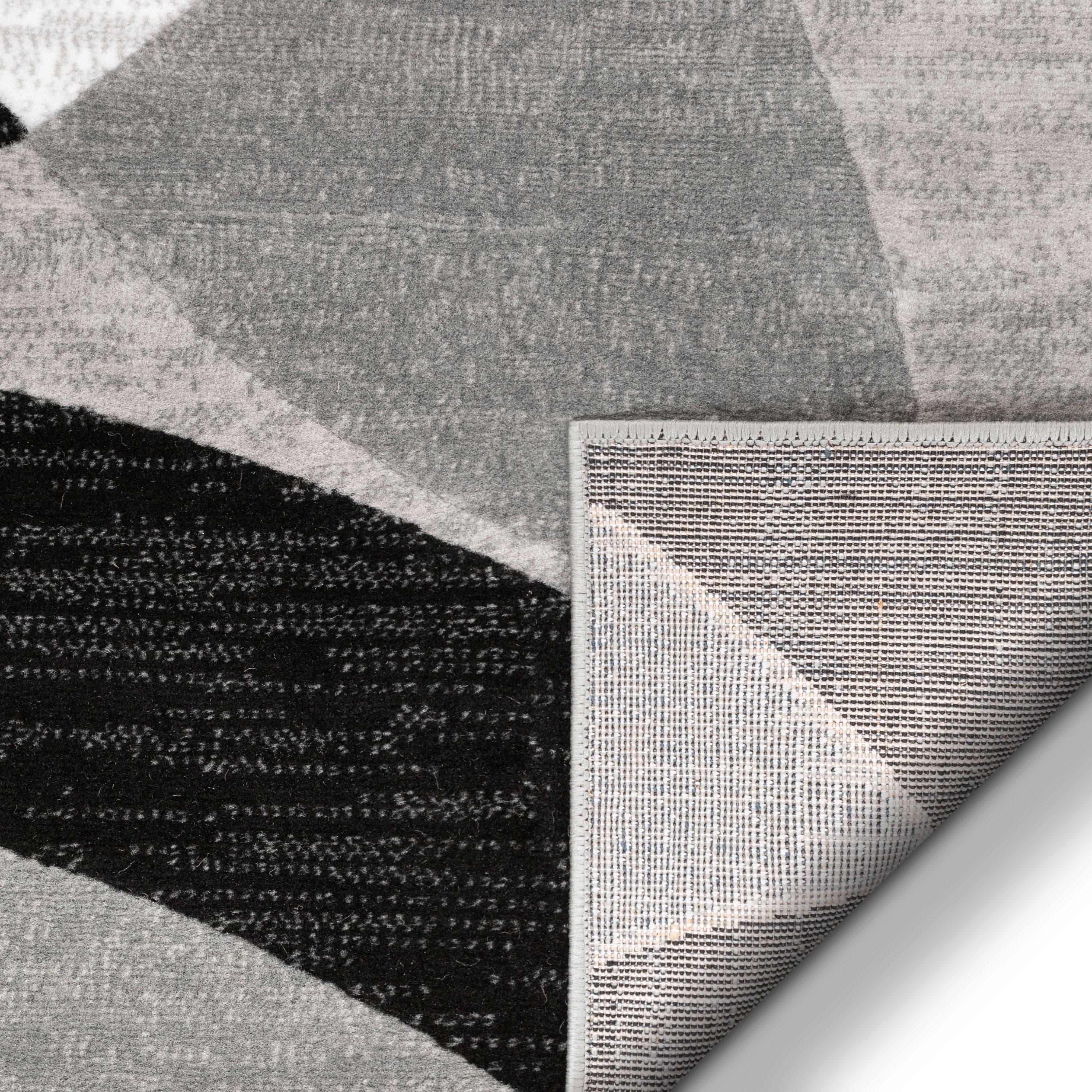 Well Woven Dulcet Bingo Modern Geometric Grey 5'3" x 7'3" Area Rug