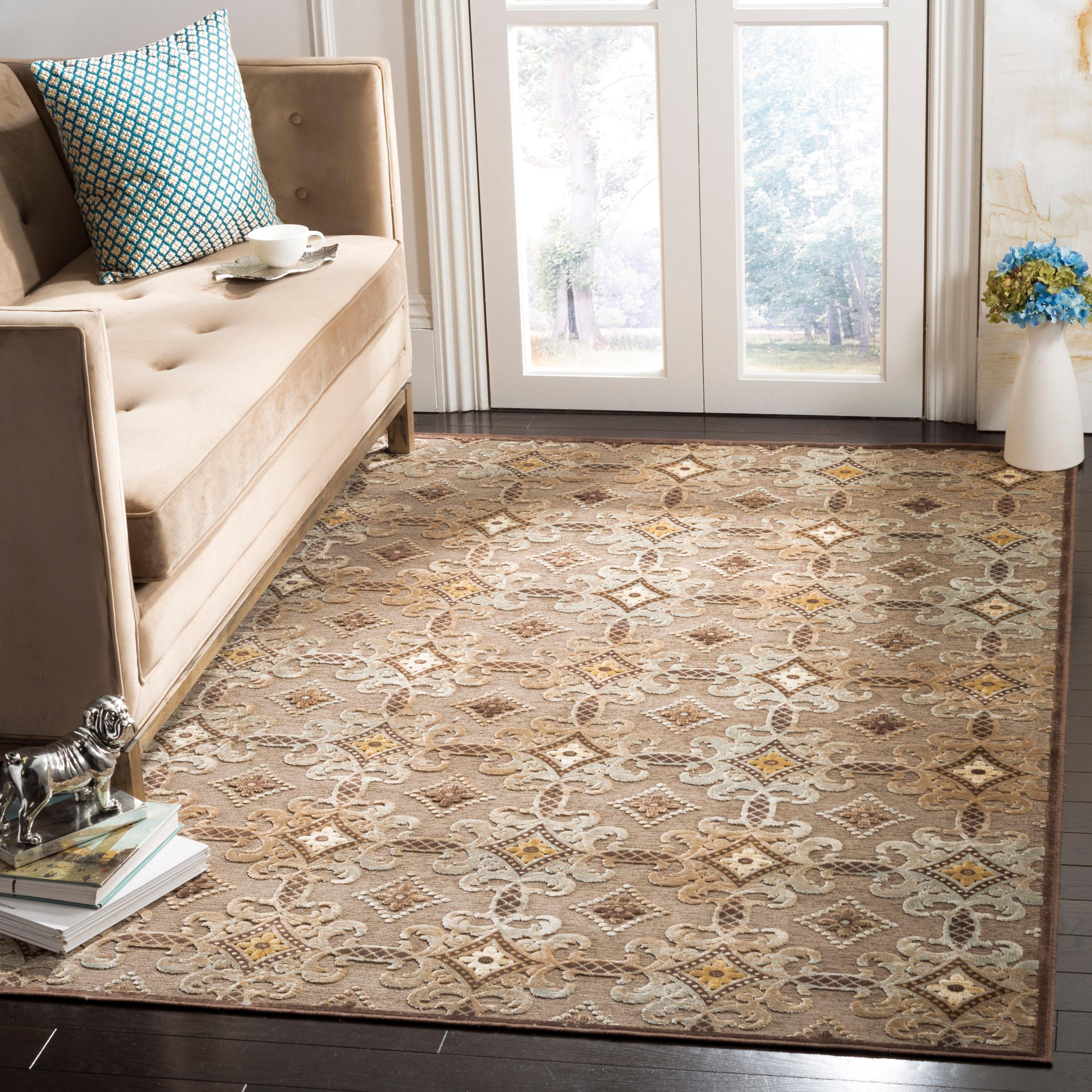 Martha Stewart Collection - MSR7430 - Indoor Power Loomed Accent Rugs - Brown/Brown - 3'3"x5'3"