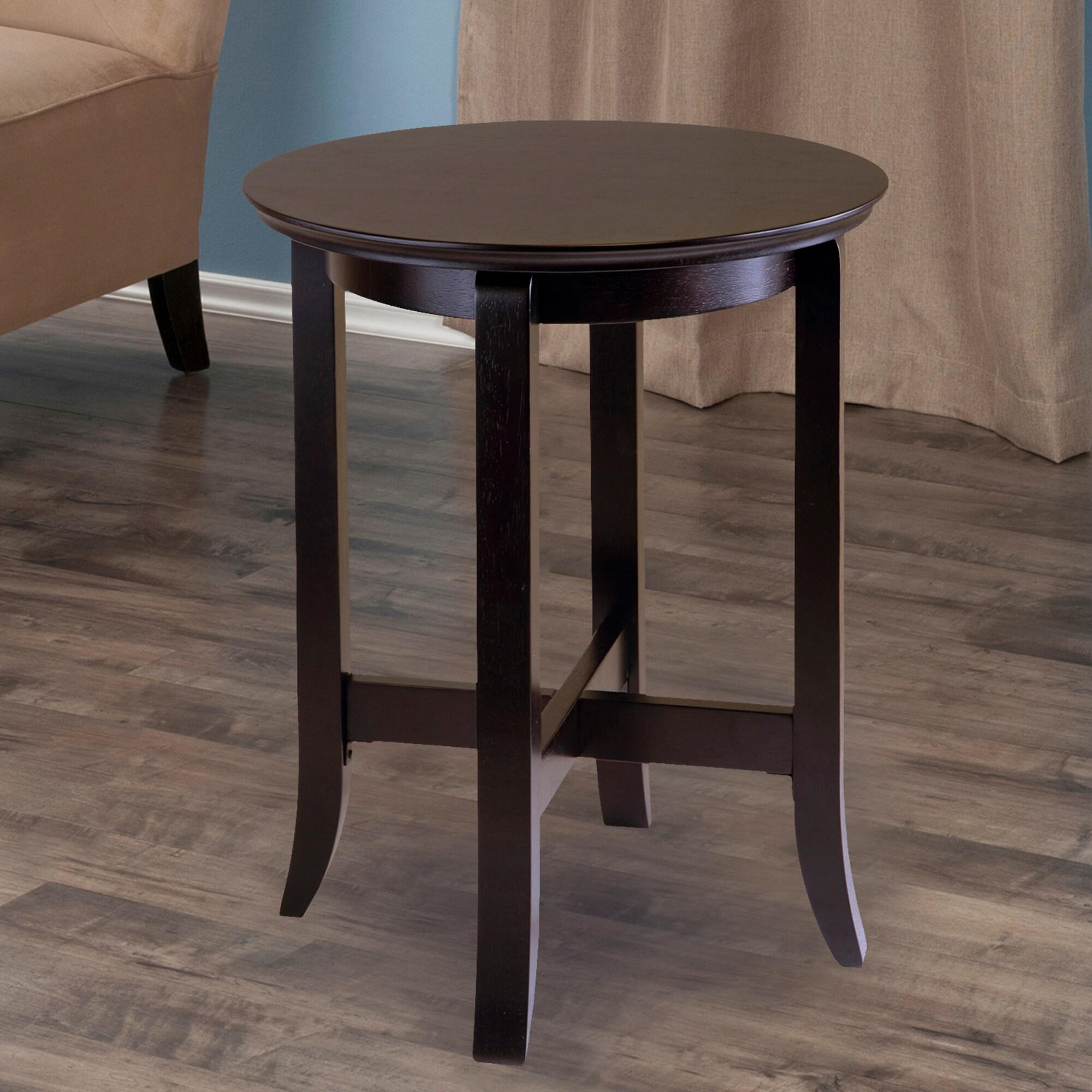 Winsome Toby Round Accent End Table Espresso