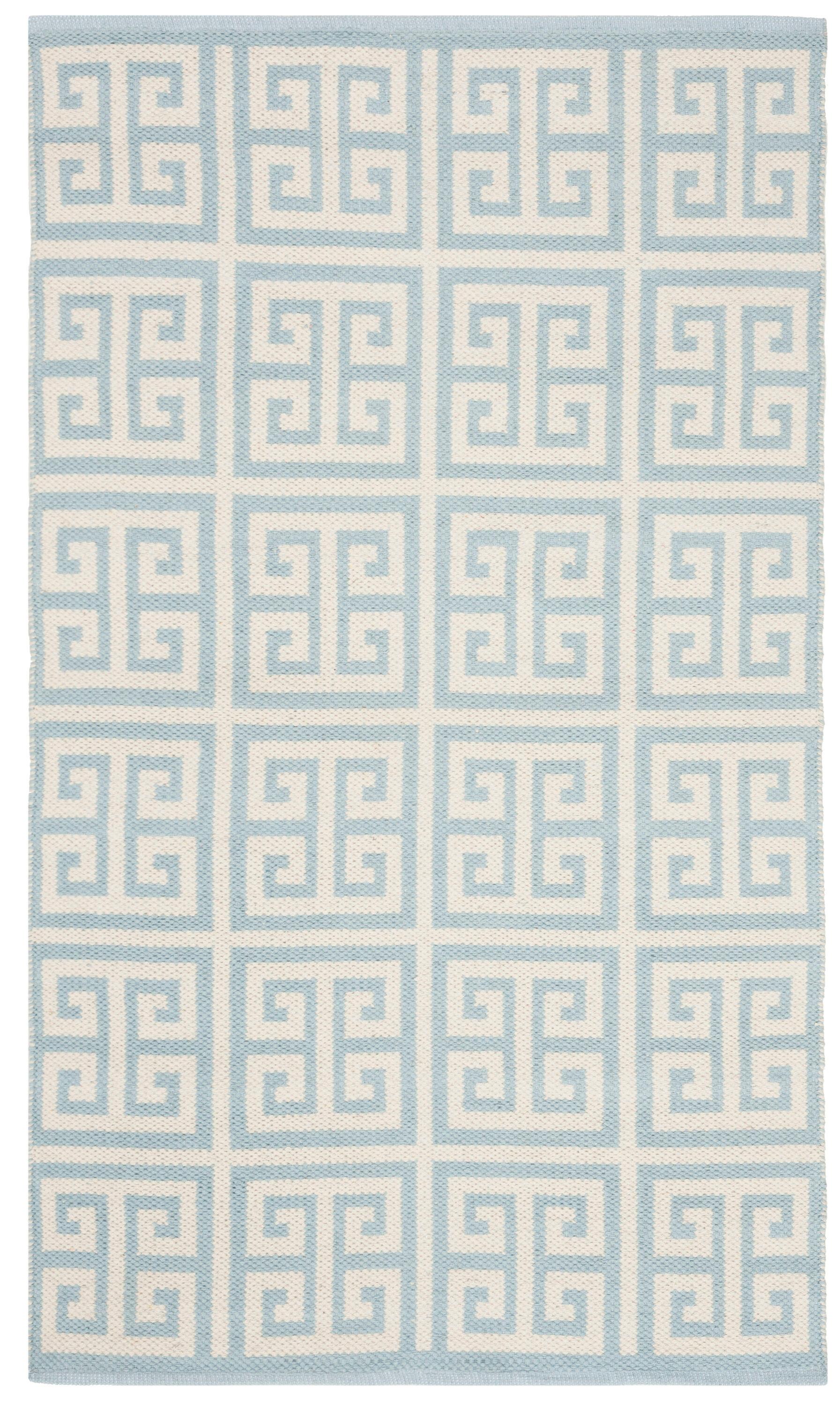 Montauk MTK724 Hand Woven Indoor Accent Rug - Light Blue/Ivory - 3'x5' - Safavieh.