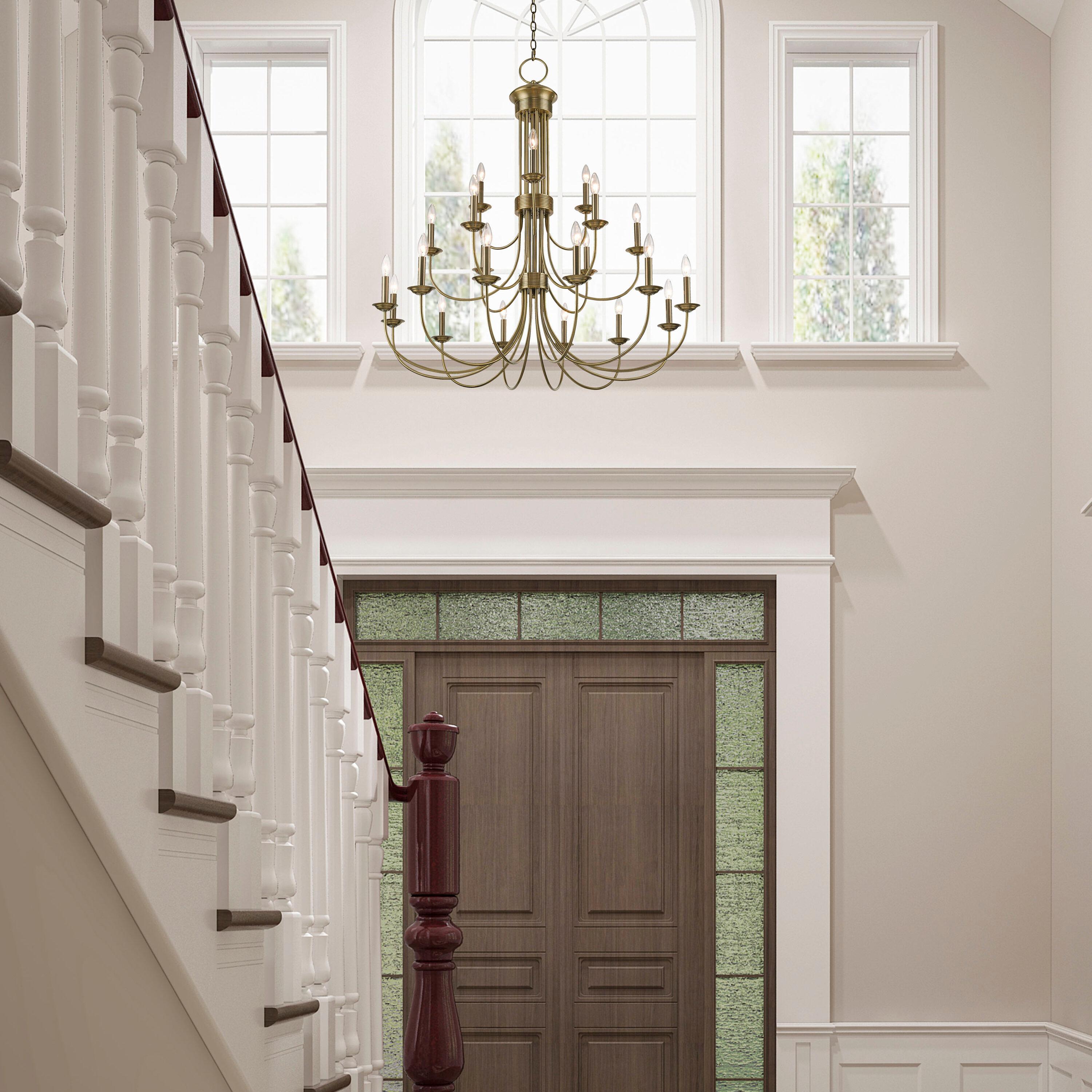 Livex Lighting Estate 21 - Light Chandelier in  Antique Brass