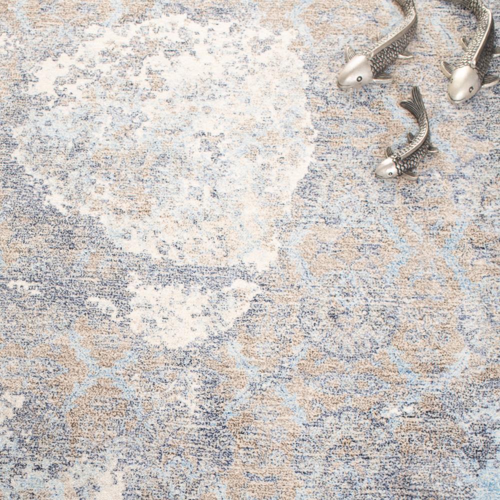 Restoration Vintage RVT111 Hand Tufted Indoor Area Rug - 5'x8' - Blue/Ivory - Safavieh