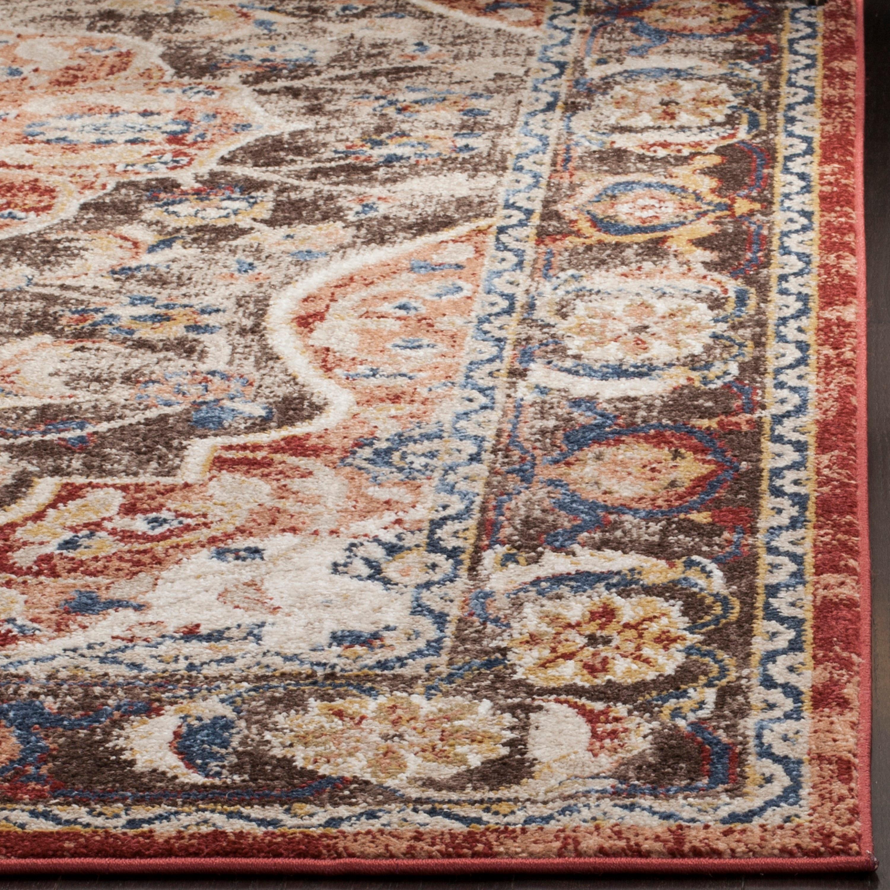 Bijar BIJ648 Power Loomed Area Rug Brown / Rust 4' X 6' - Safavieh.