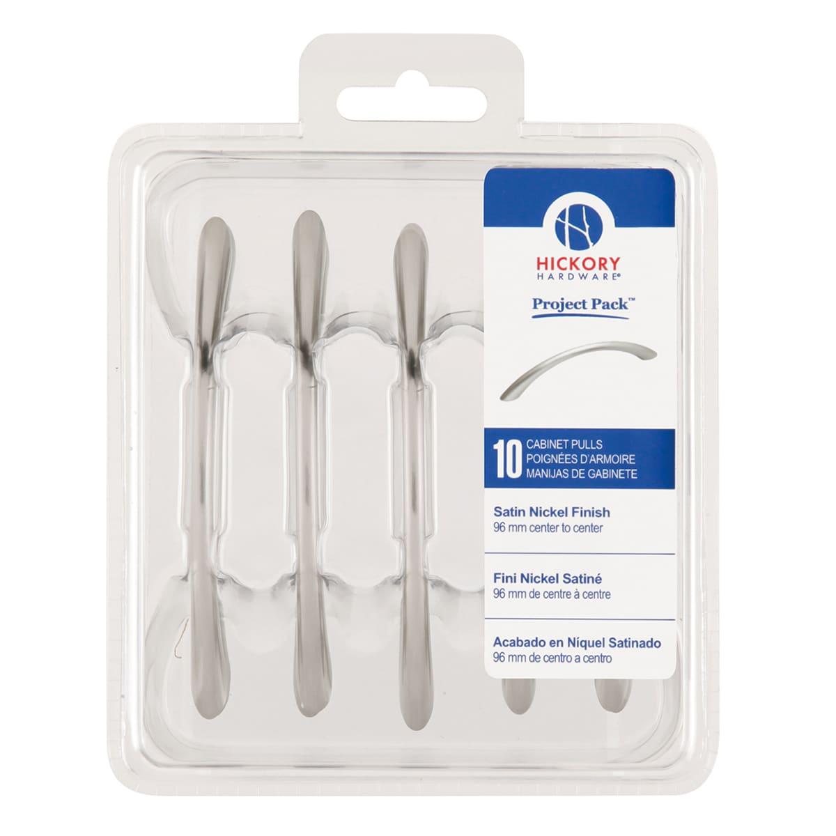 Hickory Hardware Metropolis Kitchen Cabinet Handles, Solid Core Drawer Pulls for Cabinet Doors, 3-3/4" (96mm) (Set of 10)