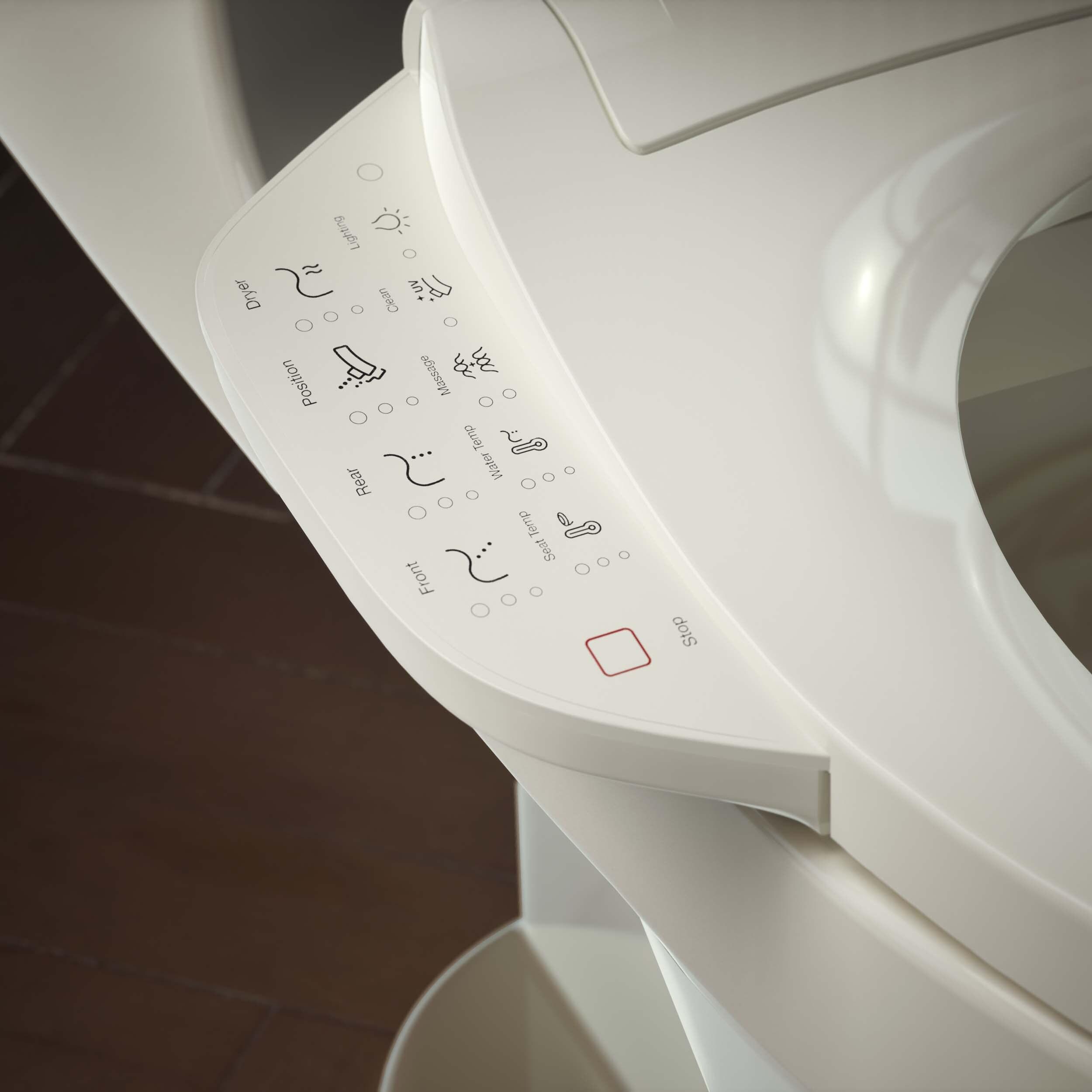 Purewash E725 Elongated Bidet Toilet Seat With Remote Control