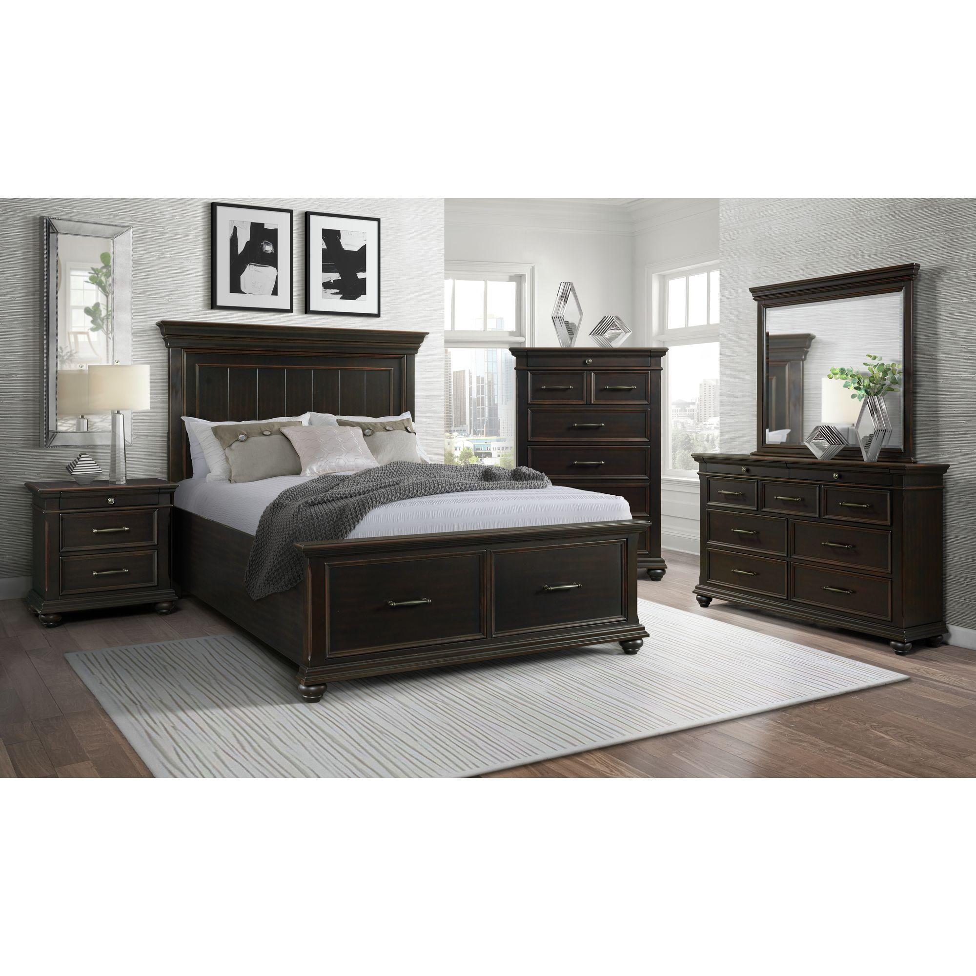 Picket House Furnishings Brooks 9-Drawer Dresser with Mirror in Black