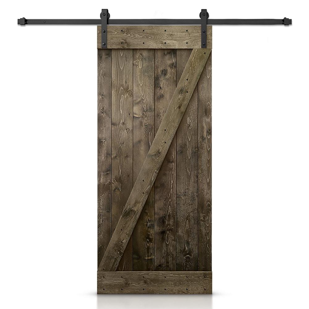 Calhome 84'' Solid Wood Paneled Painted Barn Door