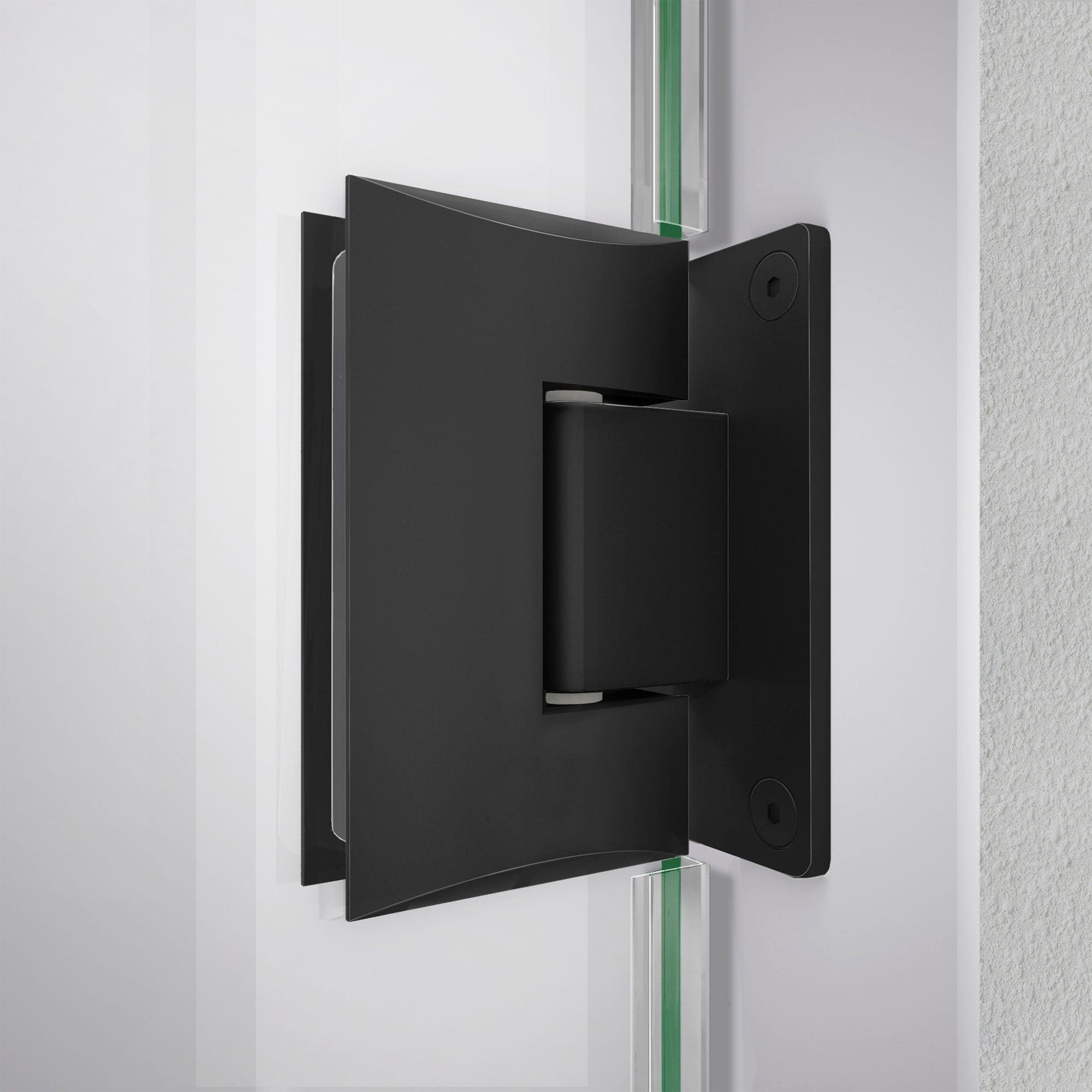 DreamLine Unidoor-LS 33-34 in. W x 72 in. H Frameless Hinged Shower Door in Satin Black
