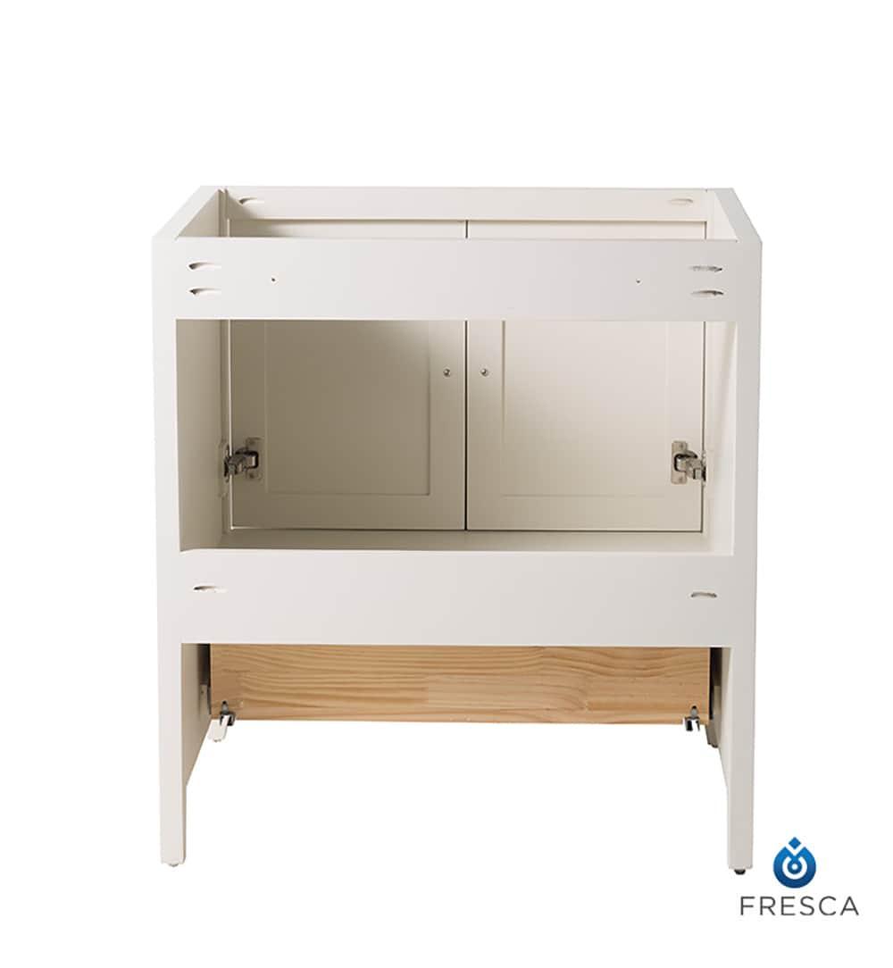 Antique White Engineered Wood Freestanding Bathroom Vanity Base Cabinet
