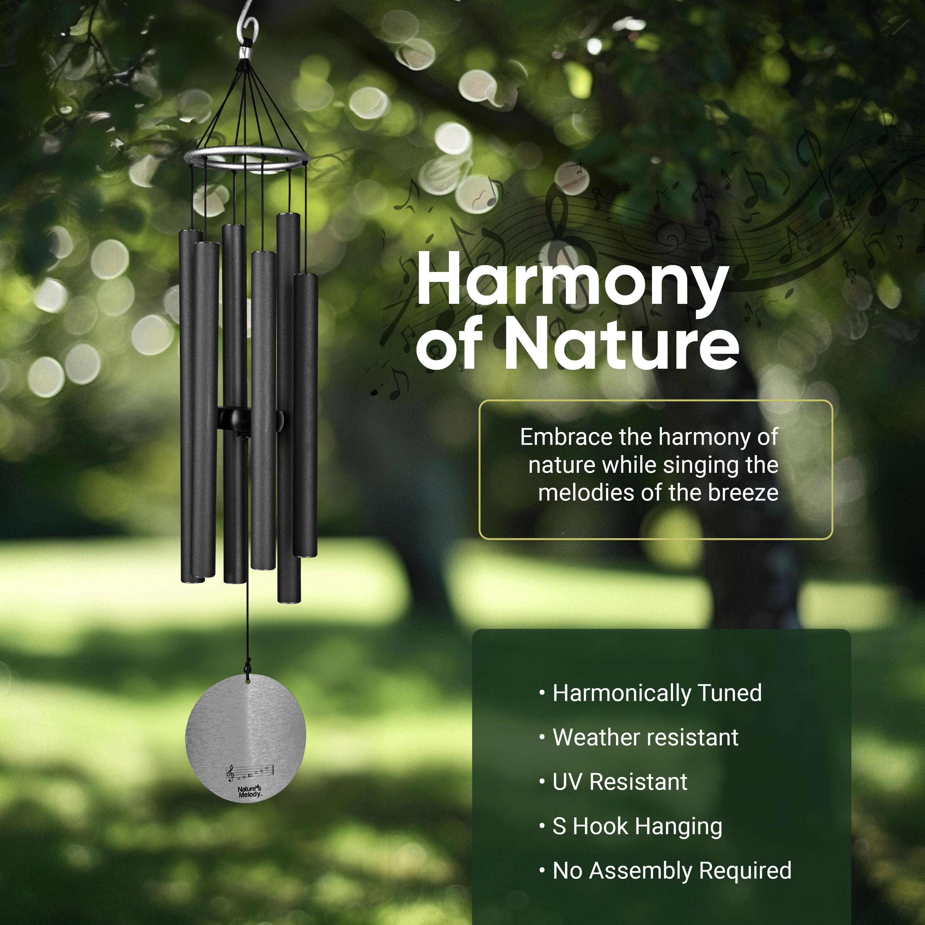 Nature's Melody Tuned 6-Tube Outdoor Wind Chimes